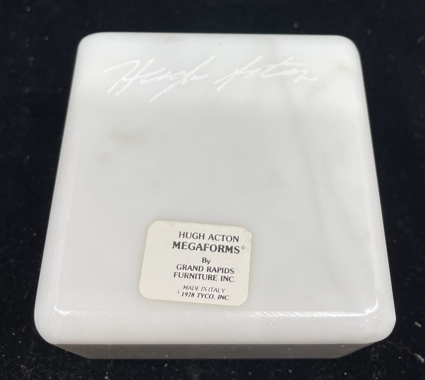 Hugh Acton Megaforms Pedestal, Carrera Marble Square (08E01C)