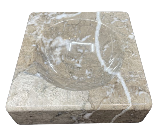 Hugh Acton Megaforms Brown Marble Bowl (08E01D)