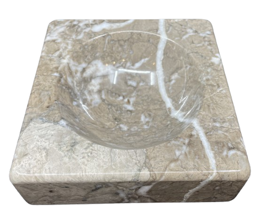 Hugh Acton Megaforms Brown Marble Bowl (08E01D)