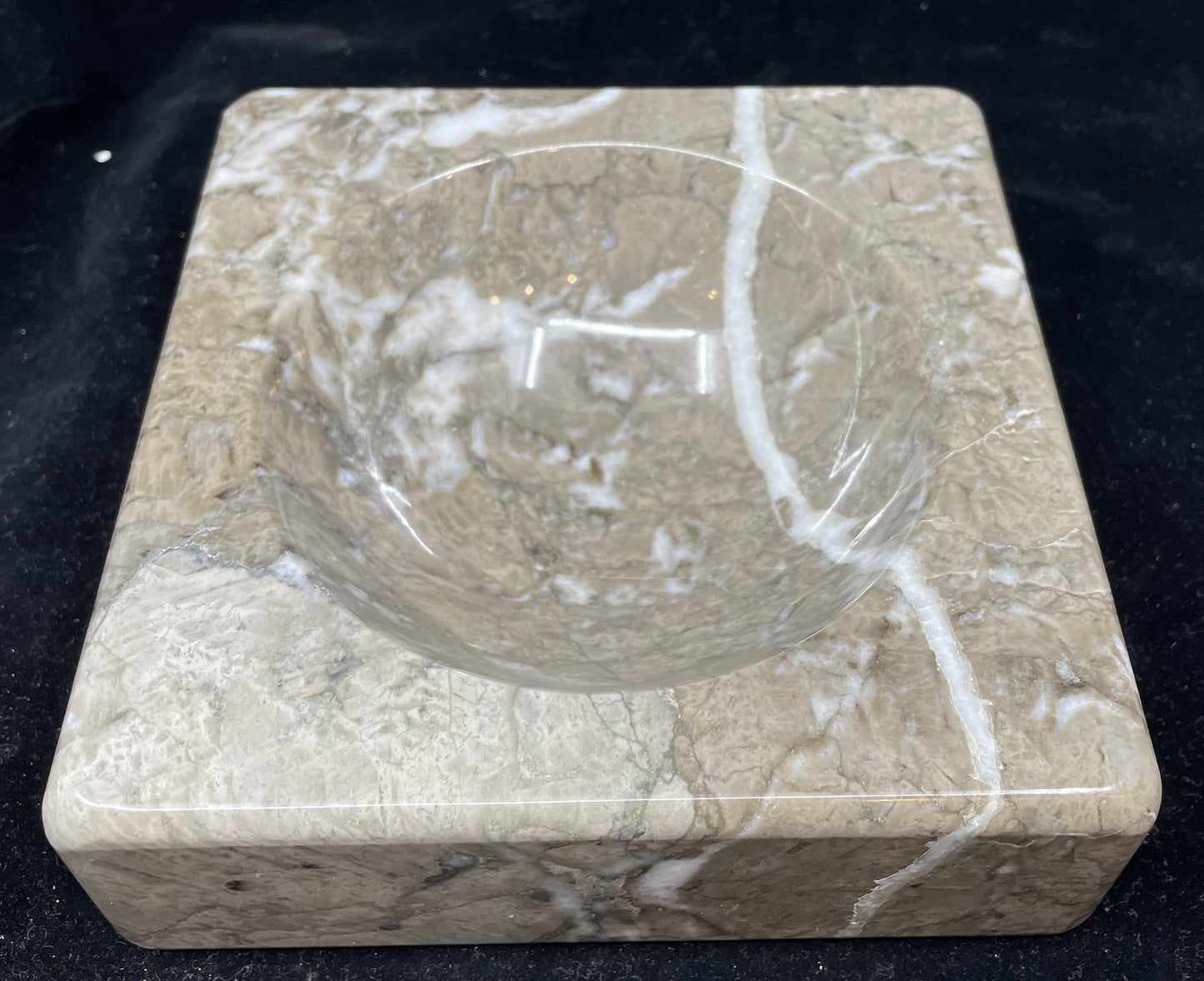 Hugh Acton Megaforms Brown Marble Bowl (08E01D)