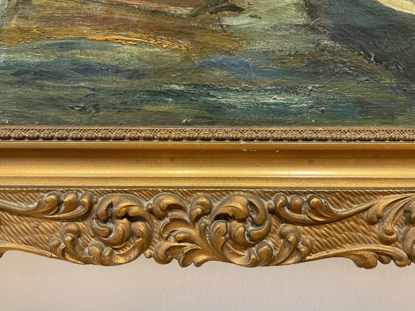 Antique Burled Console