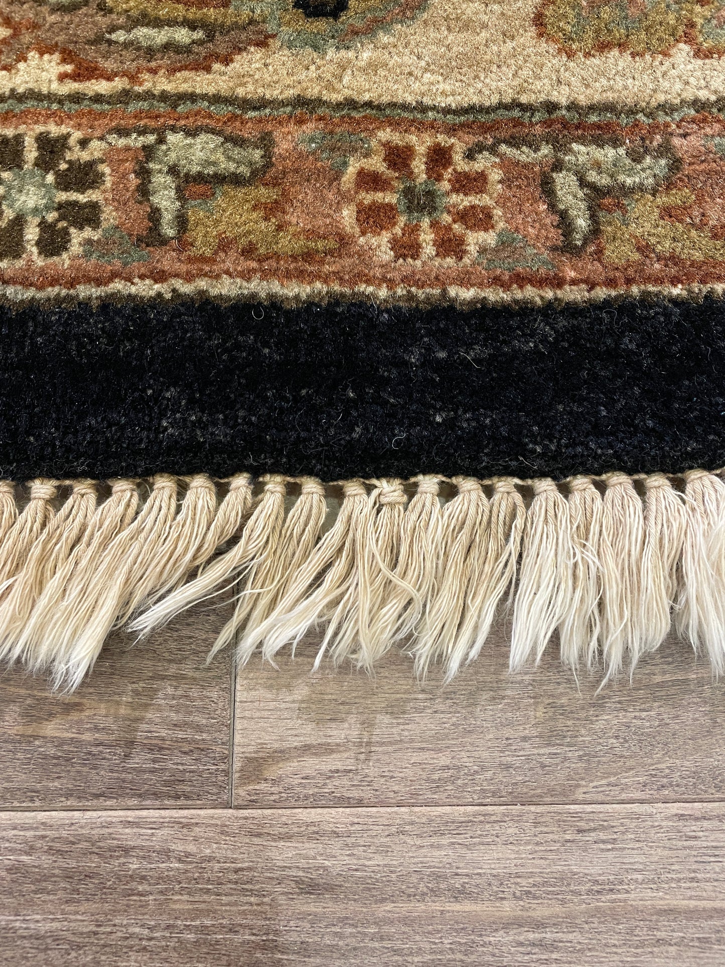 Hand Knotted/Loomed Green and Black Rug (11.6x8.9) (0BP001)