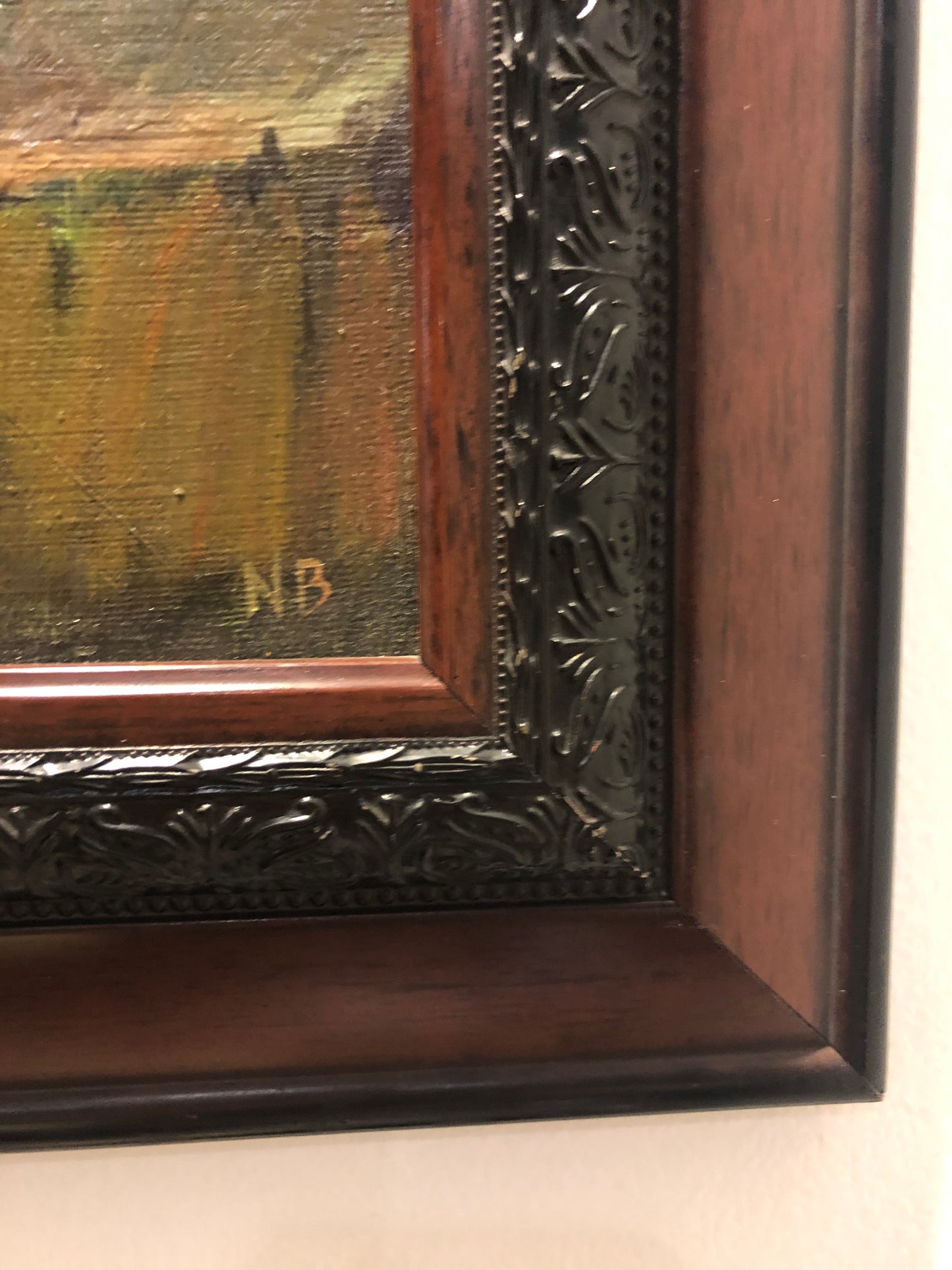 Nora Boedecker Farm Scene Oil On Canvas (20767)