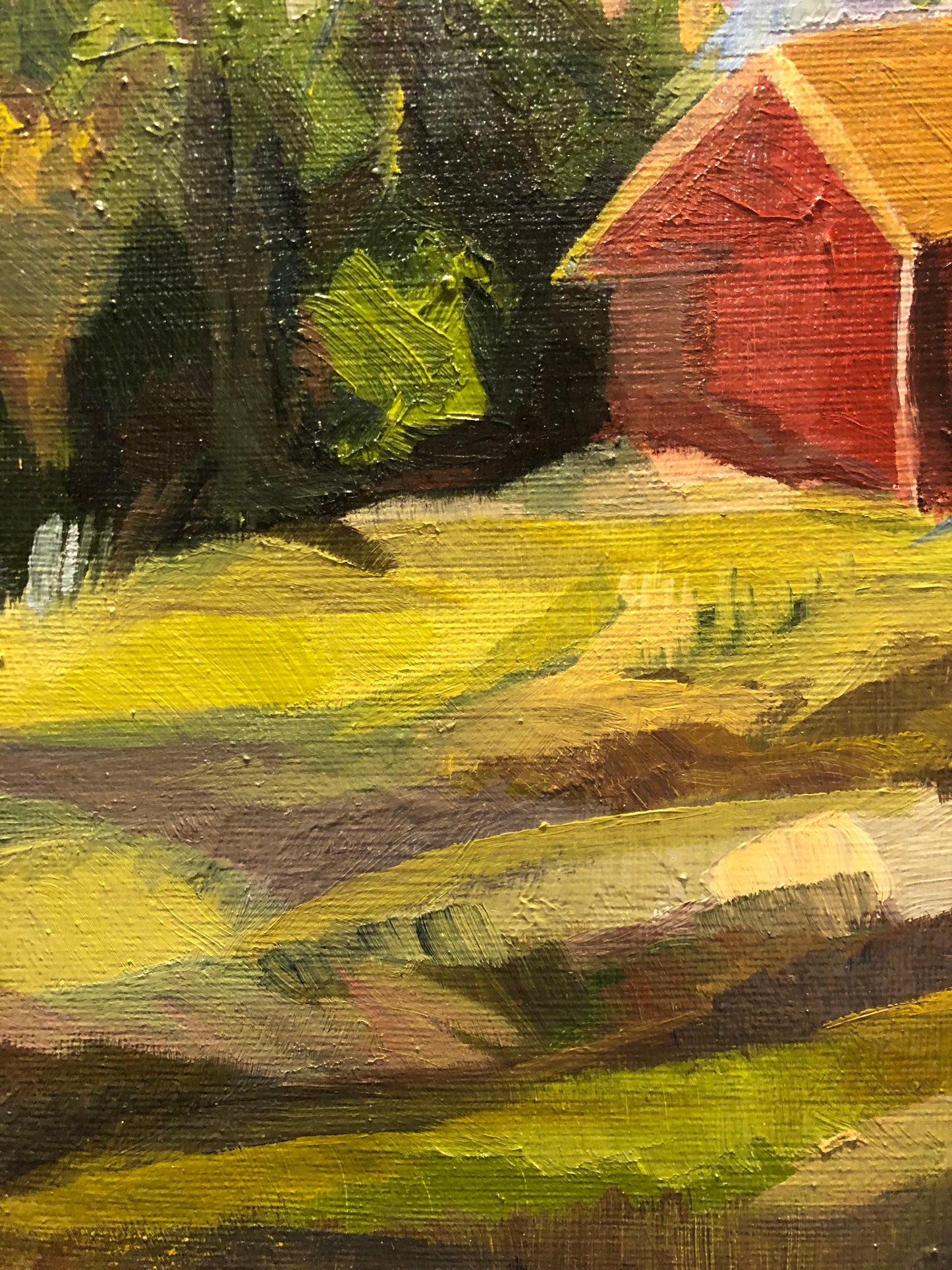Nora Boedecker Farm Scene Oil On Canvas (20767)