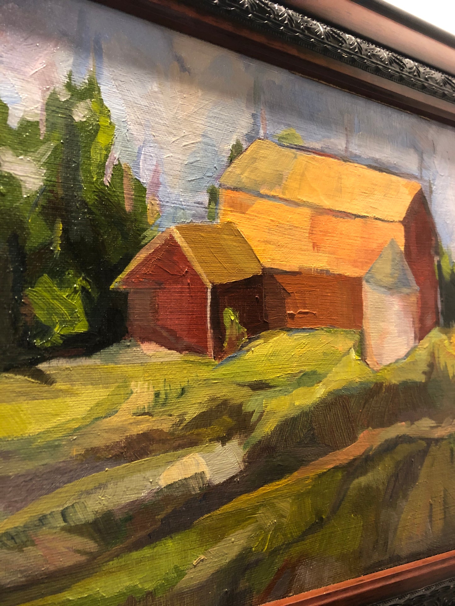 Nora Boedecker Farm Scene Oil On Canvas (20767)