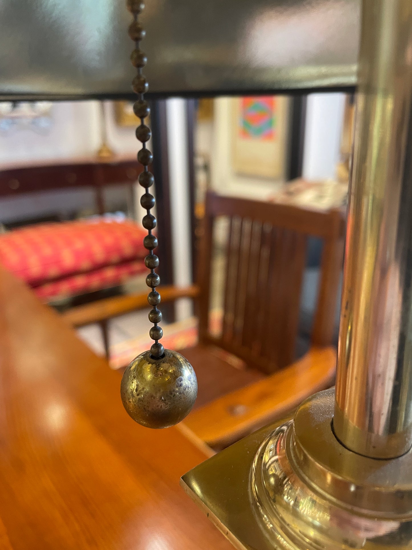 Regency Style Brass and Faux Marble Lamp (0F8005)