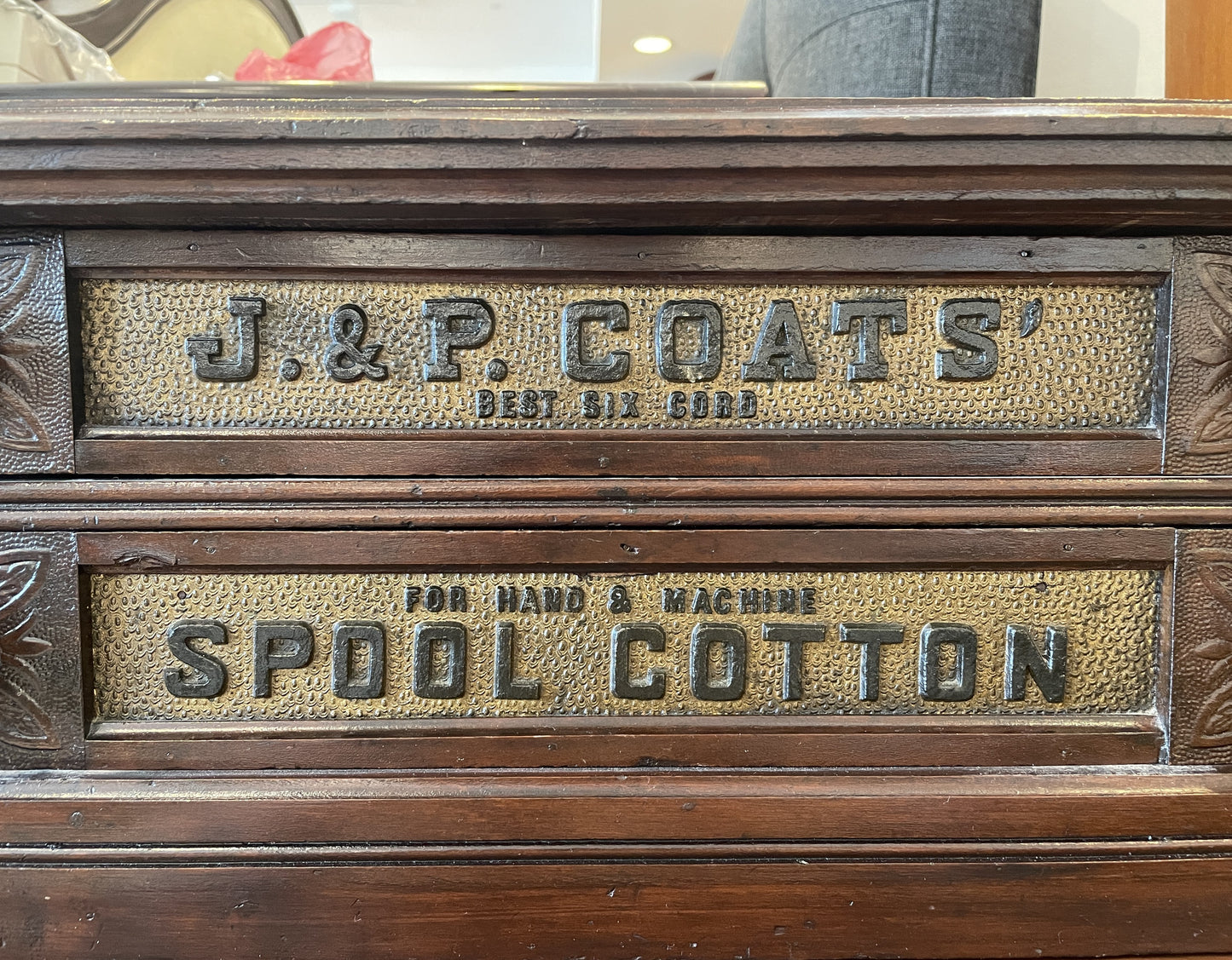 J. & P. Coats Two Drawer Spool Cabinet (059003)