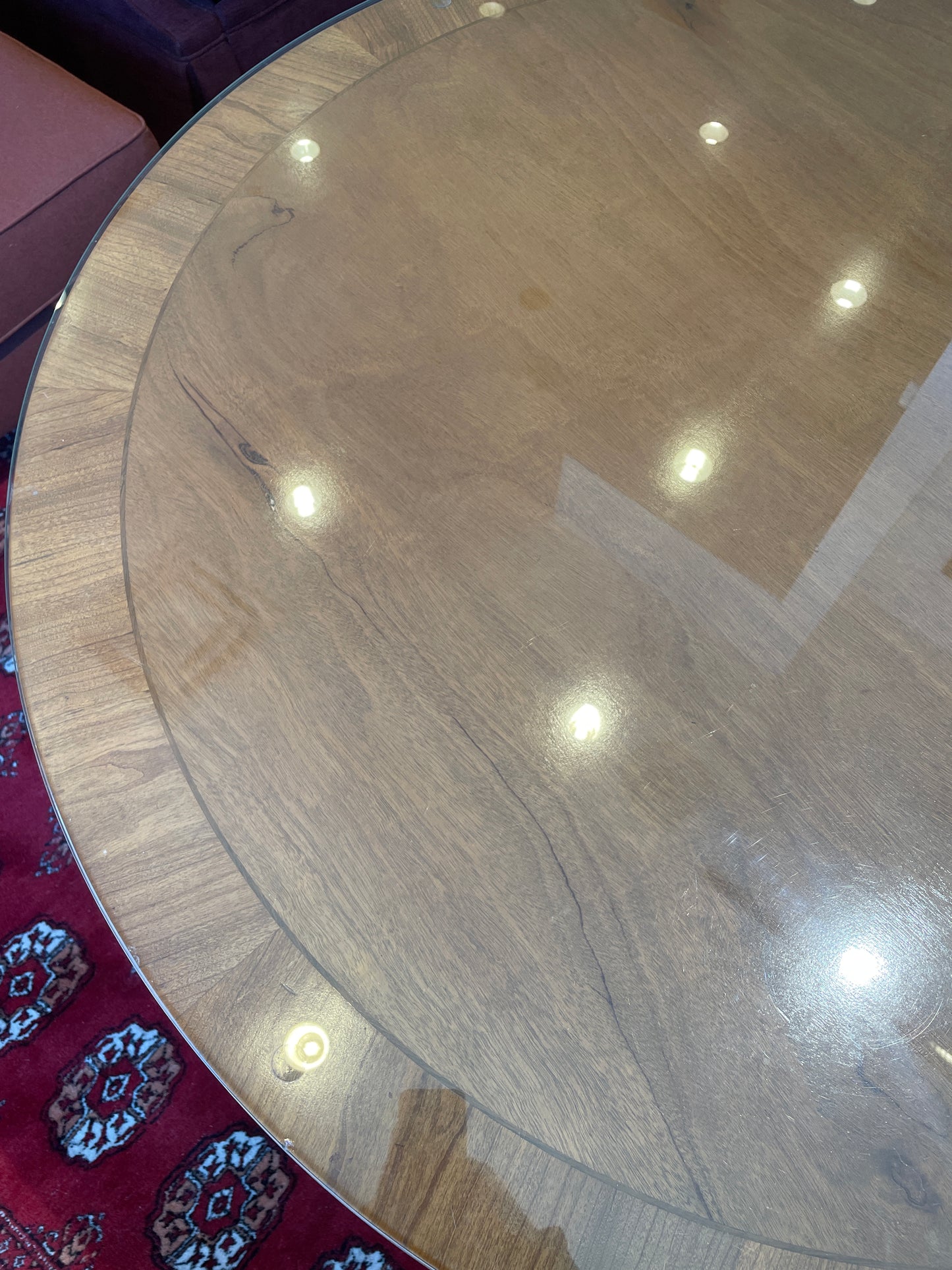 Mid Century Game Table and 4 Barrel Chairs, AS IS (0F8001)