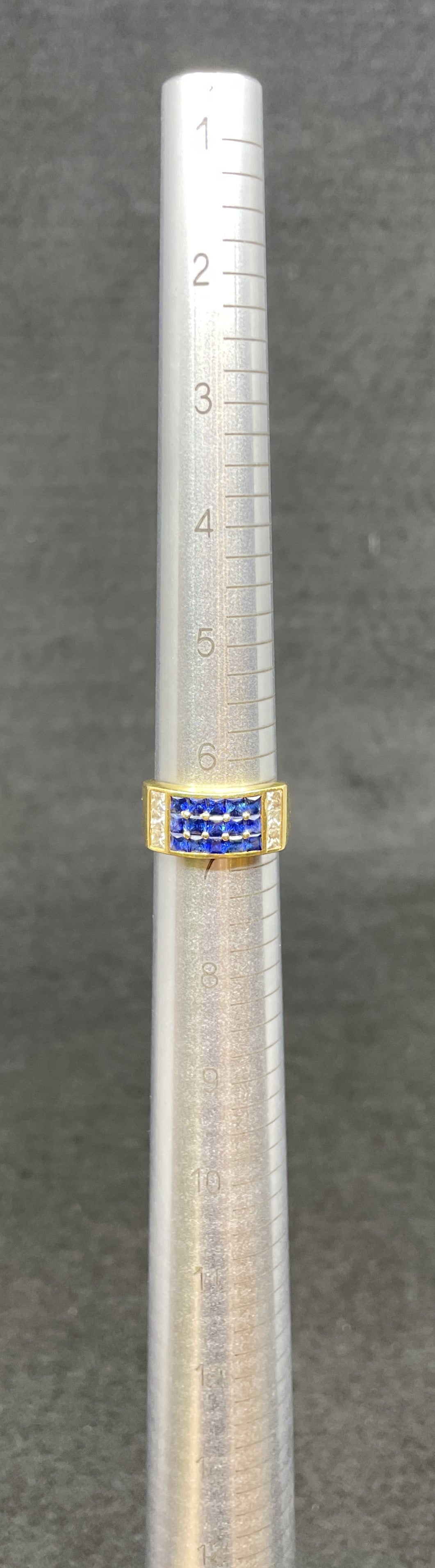 Sapphire and Diamond in 14K Ring (01401J)