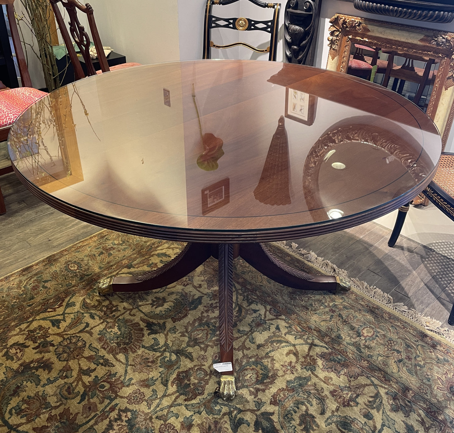 Maitland Smith Quatrefoil Fruitwood Display Cabinet
