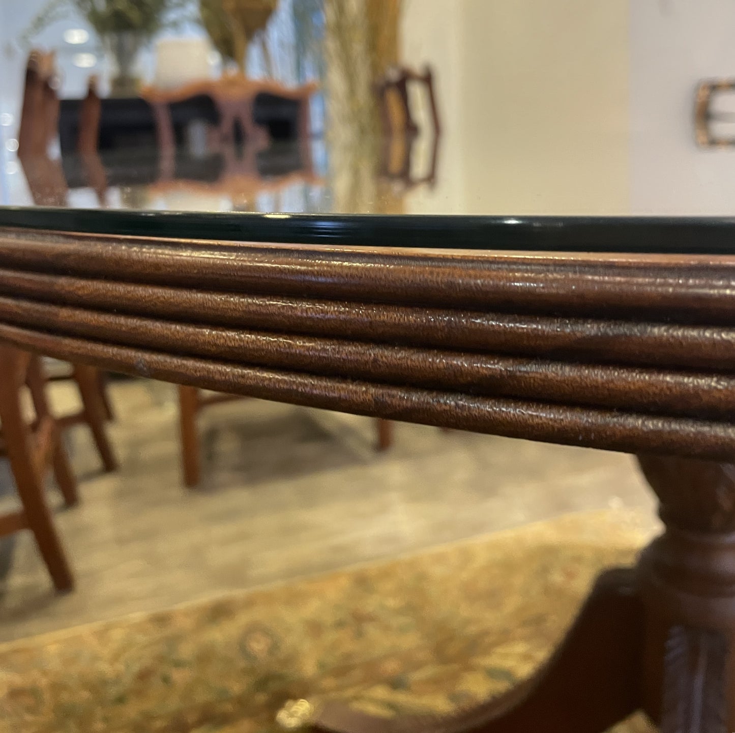 Maitland Smith Quatrefoil Fruitwood Display Cabinet