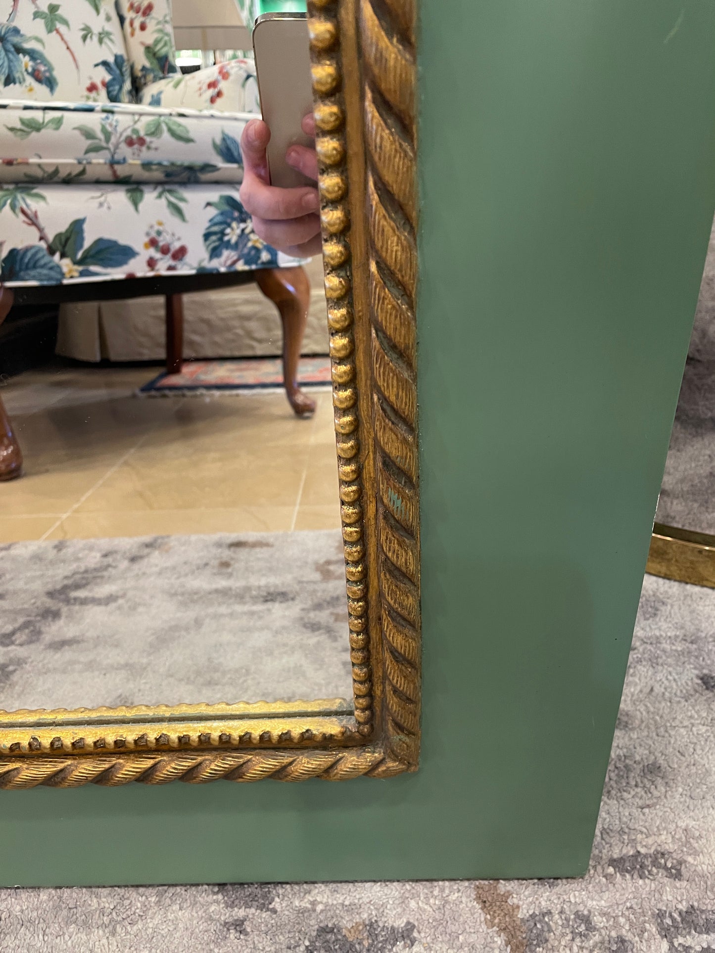 French Style Green Mirror (01D015)