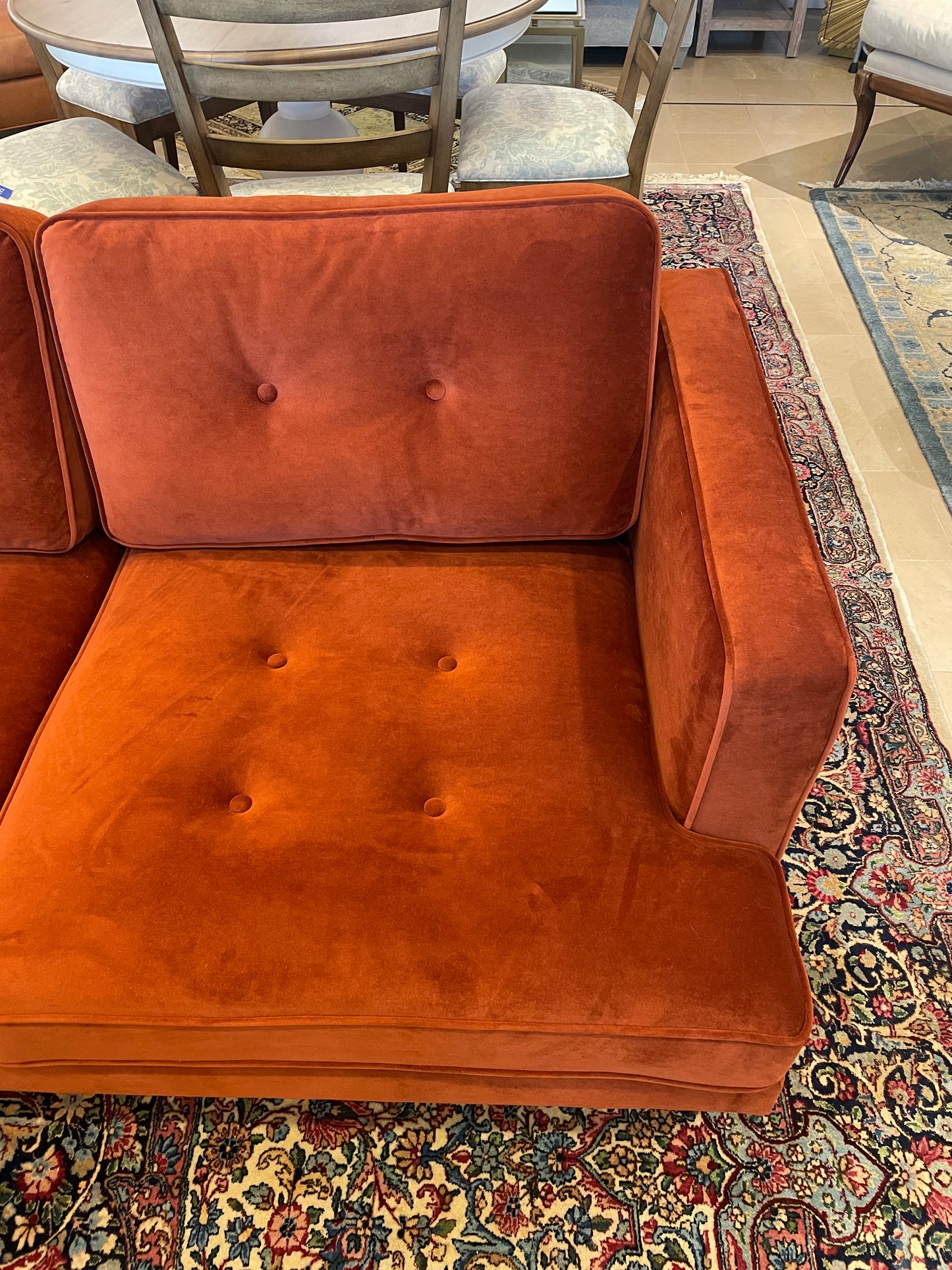 Orange Tuxedo Sofa (0FA003)