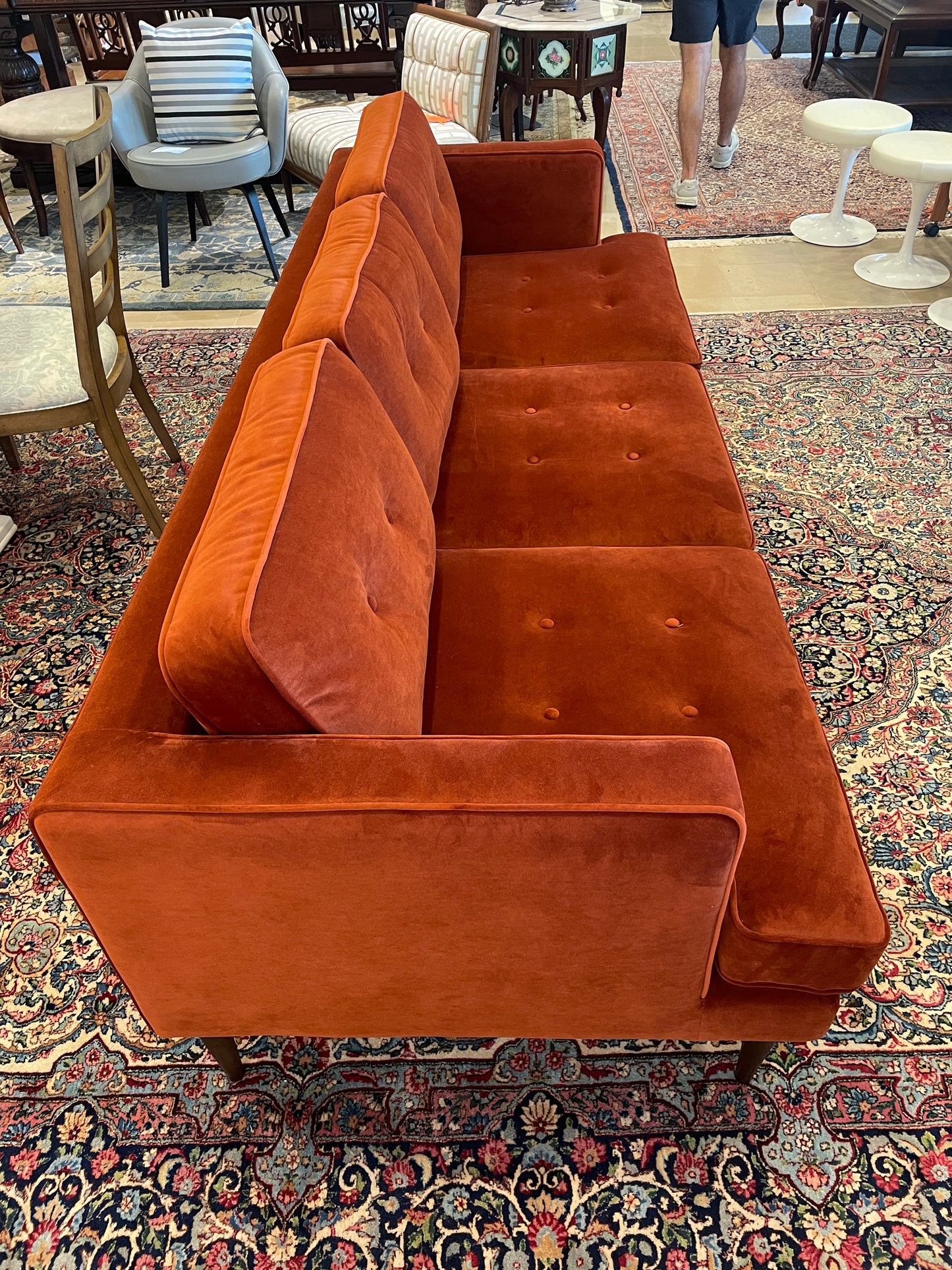 Orange Tuxedo Sofa (0FA003)