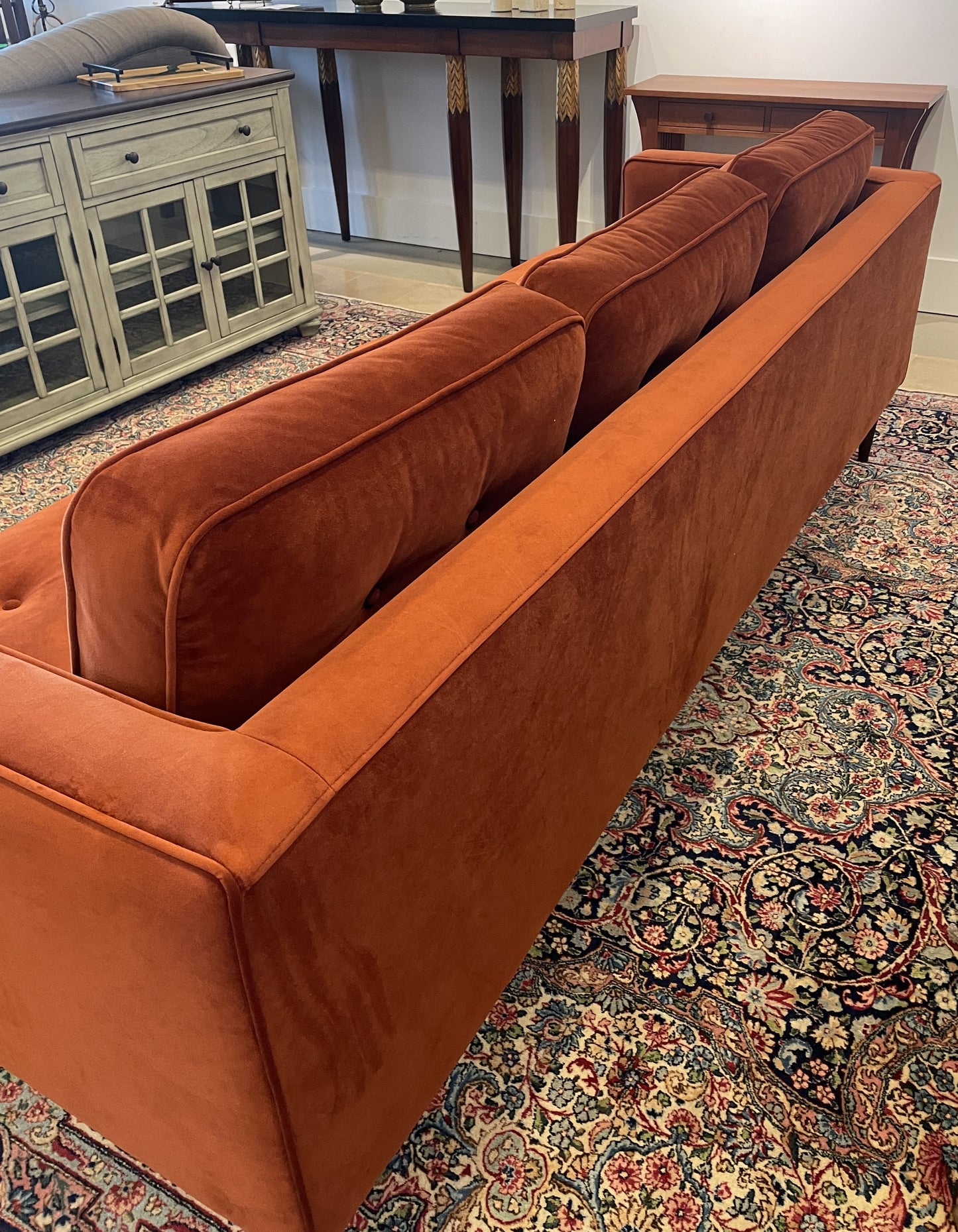 Orange Tuxedo Sofa (0FA003)