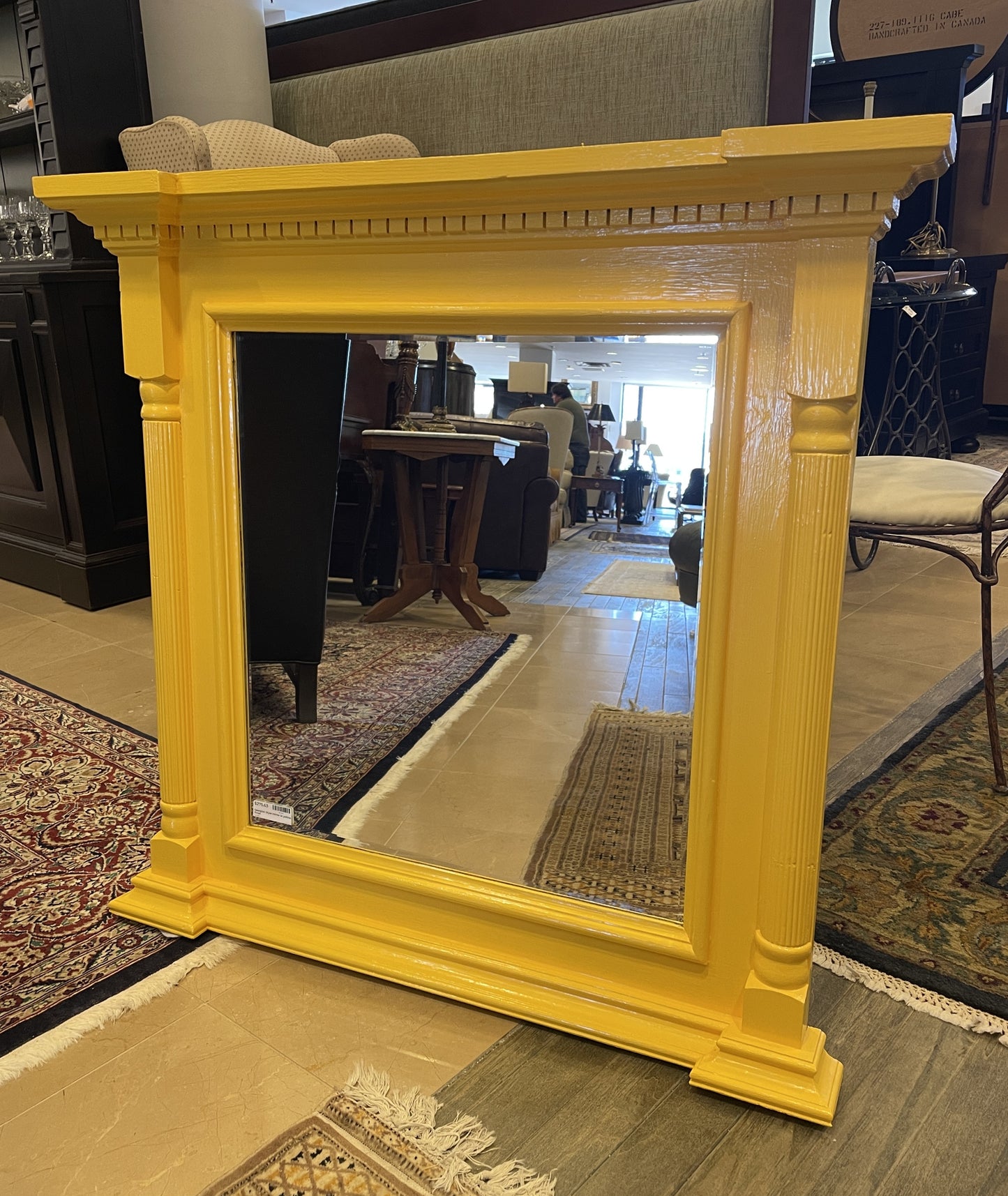 Georgian Style Mirror with Yellow Finish (0BZ007)