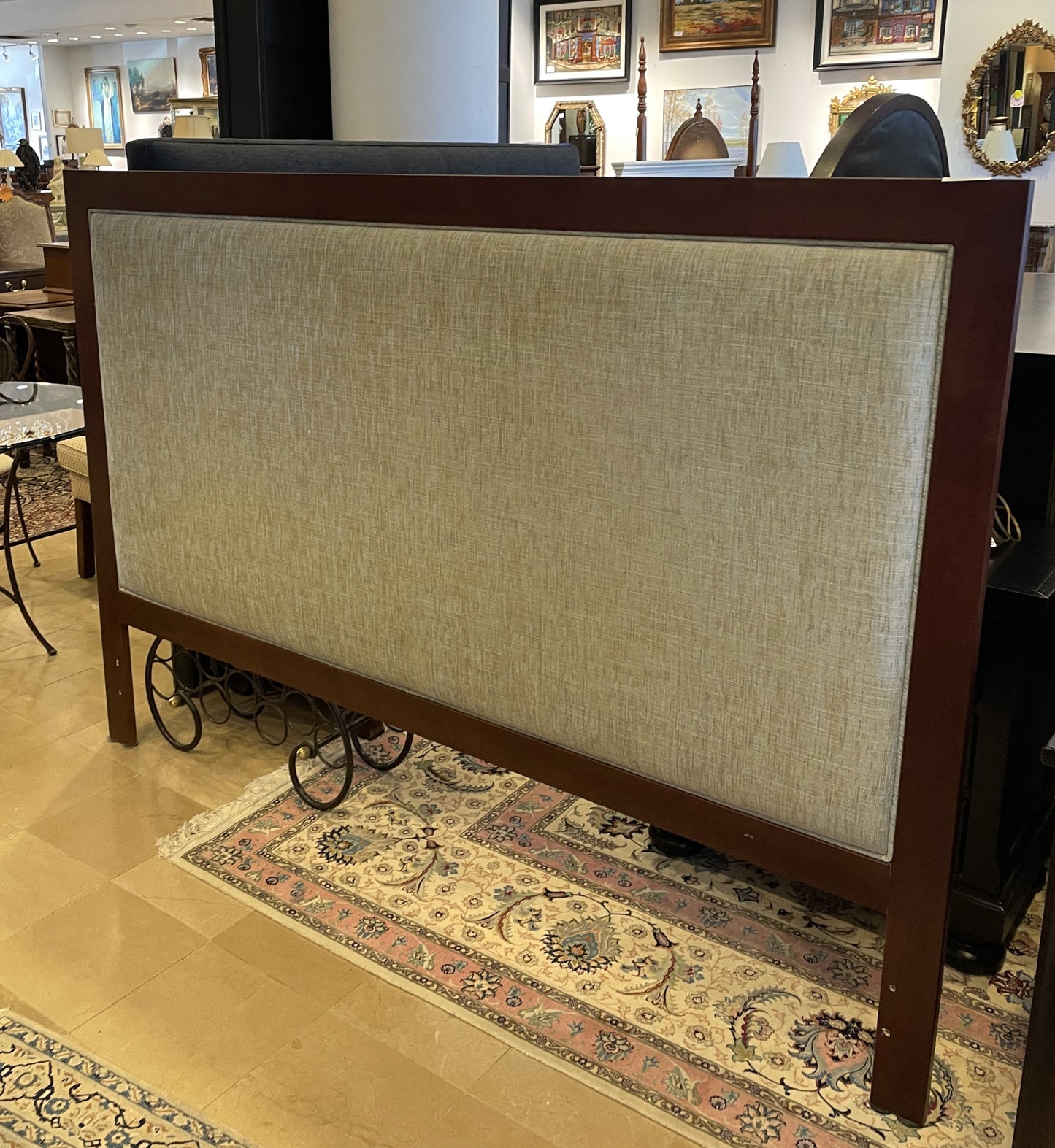 King Tweed Upholstered Headboard with French Cleat (0BZ00O)