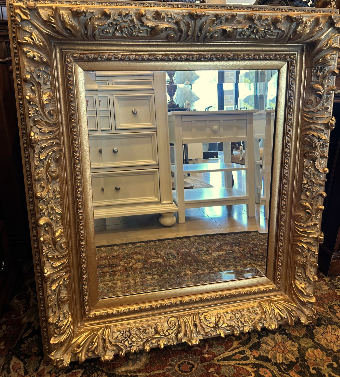 Rectangular Carved Gilt Mirror (U7P7V4)