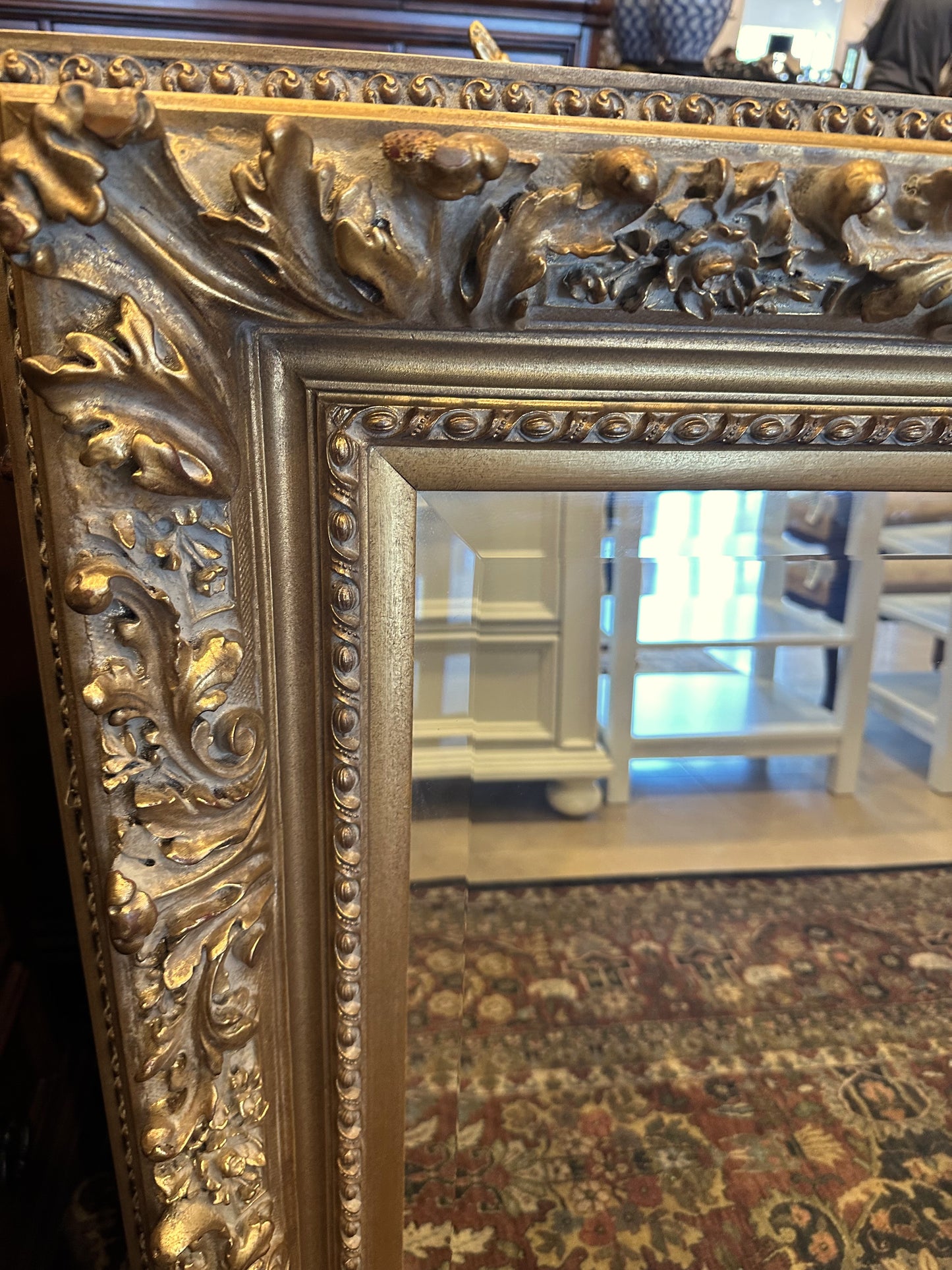 Rectangular Carved Gilt Mirror (U7P7V4)