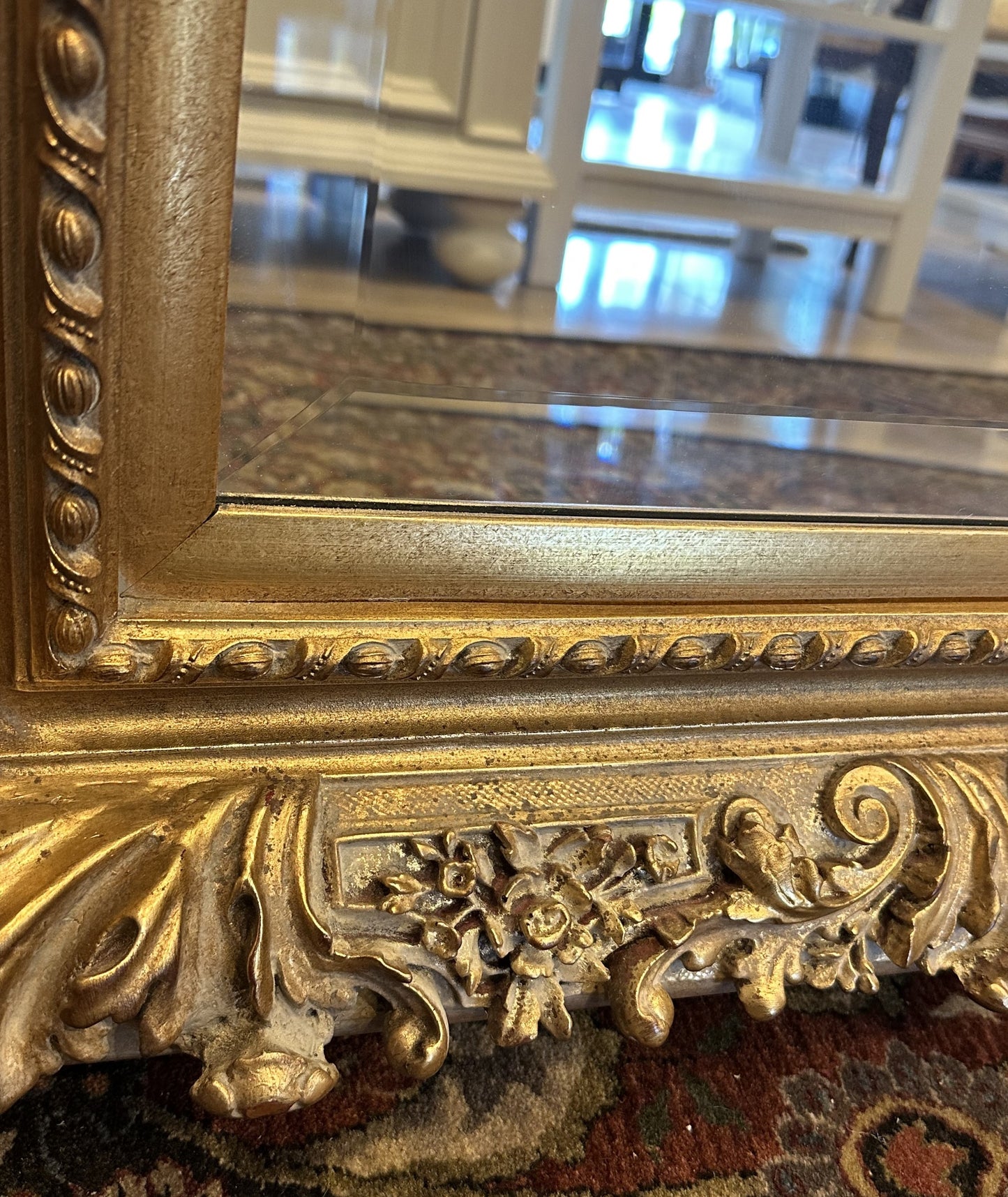Rectangular Carved Gilt Mirror (U7P7V4)