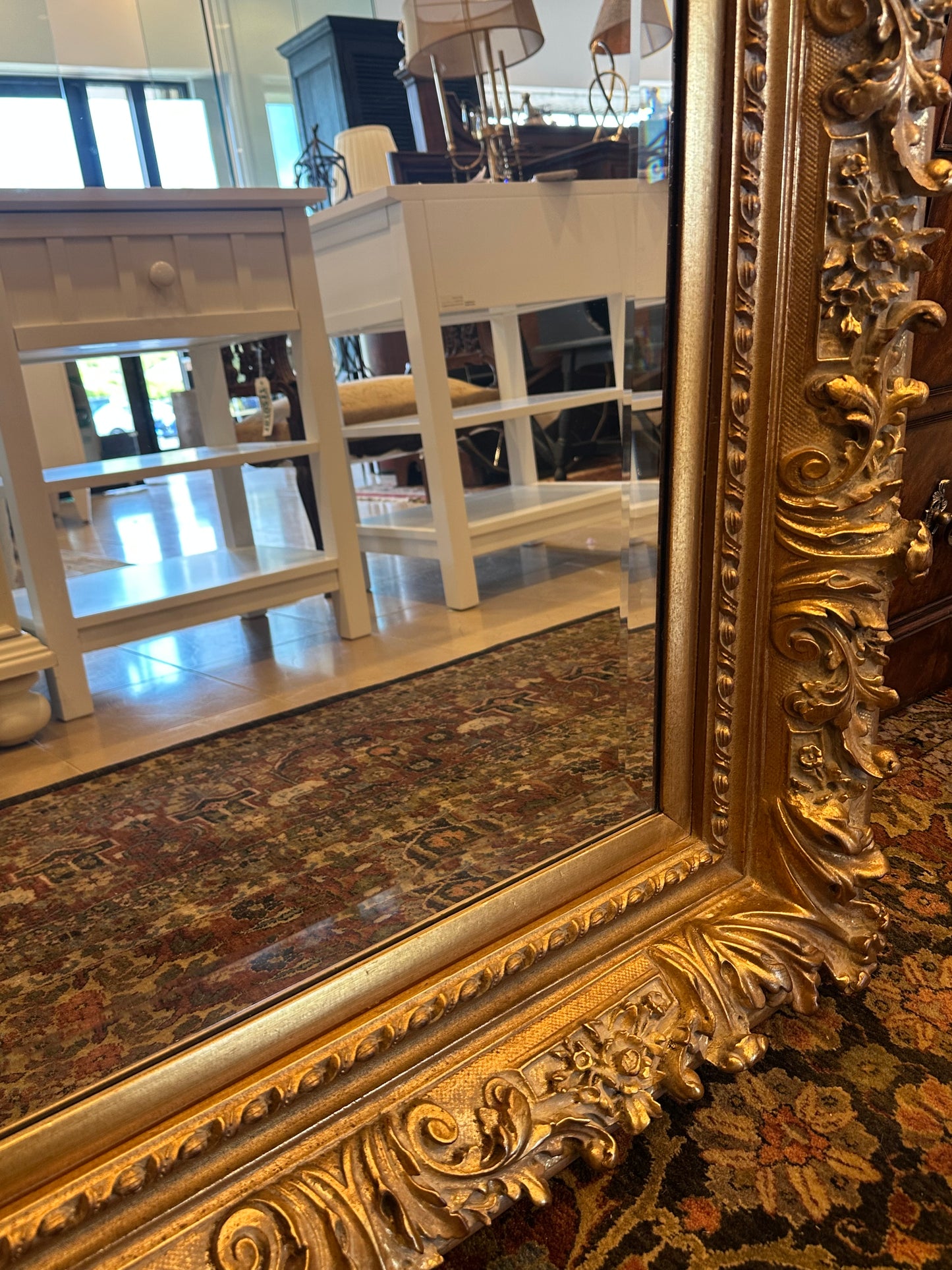 Rectangular Carved Gilt Mirror (U7P7V4)