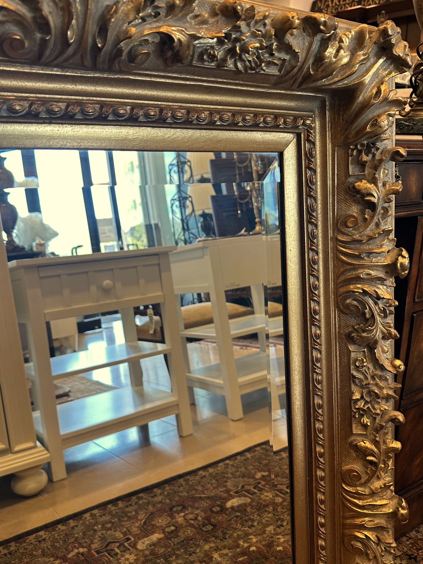 Rectangular Carved Gilt Mirror (U7P7V4)