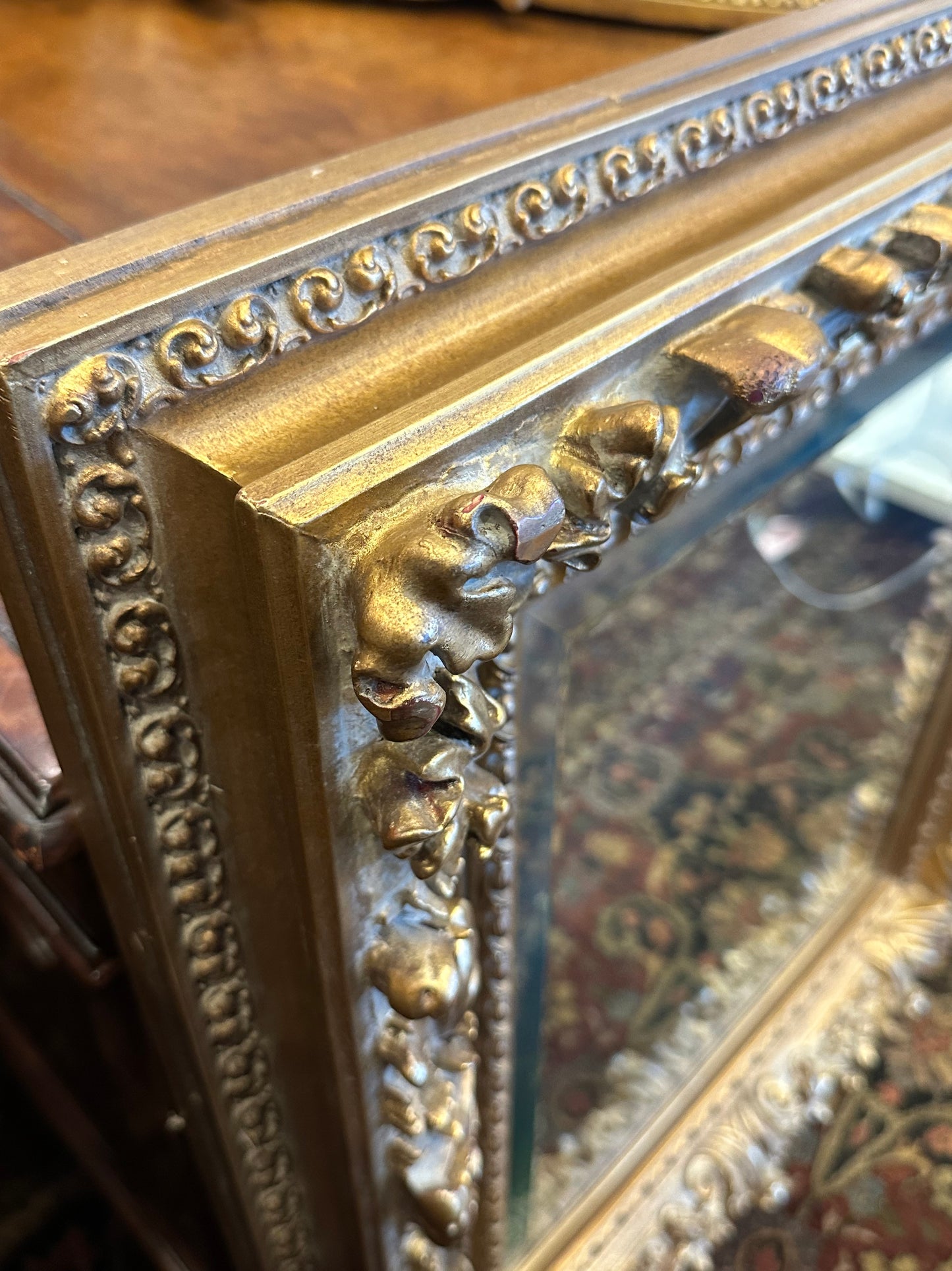 Rectangular Carved Gilt Mirror (U7P7V4)