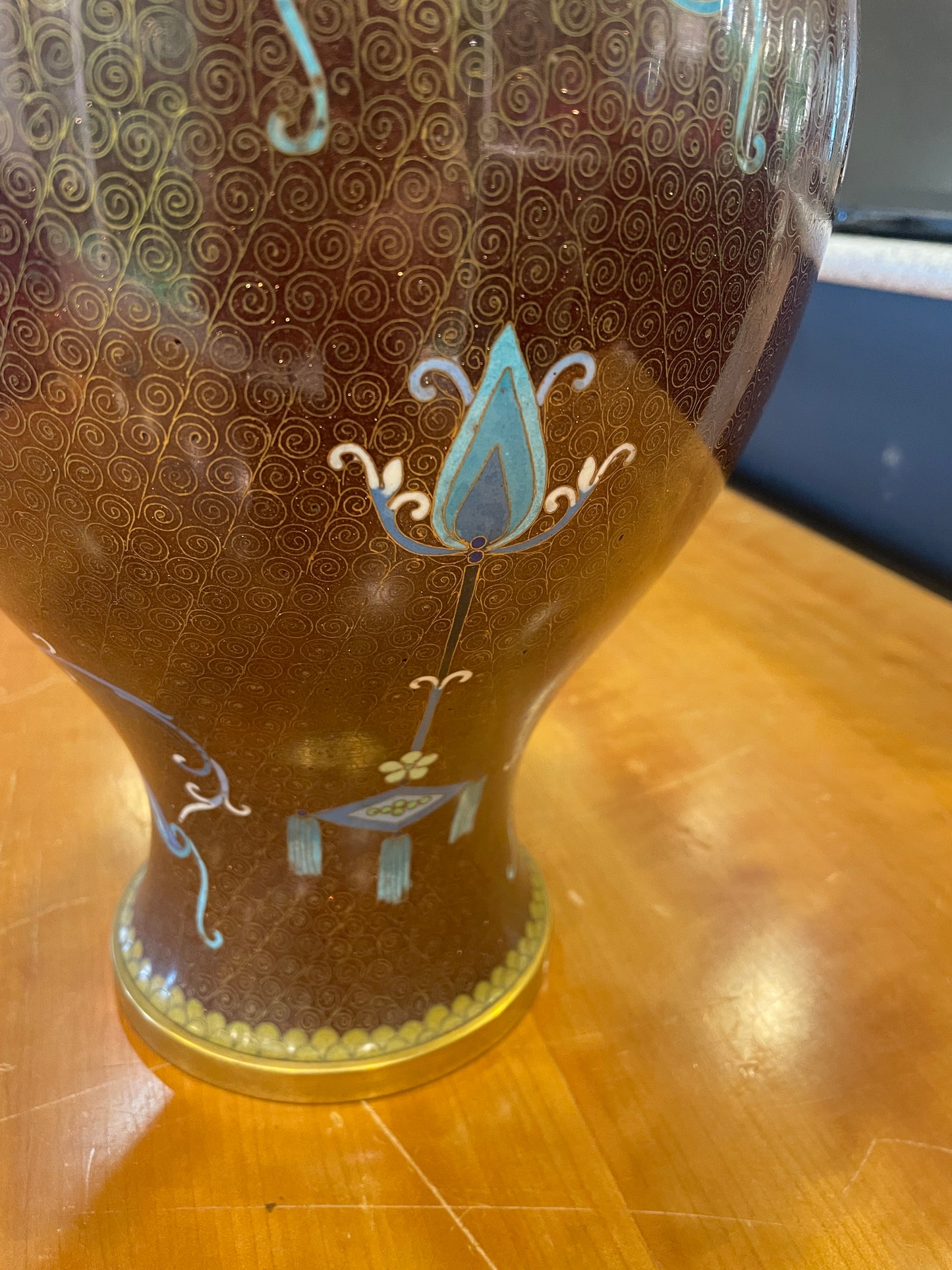 Mid Century Cloisonné Vase (0FE001)