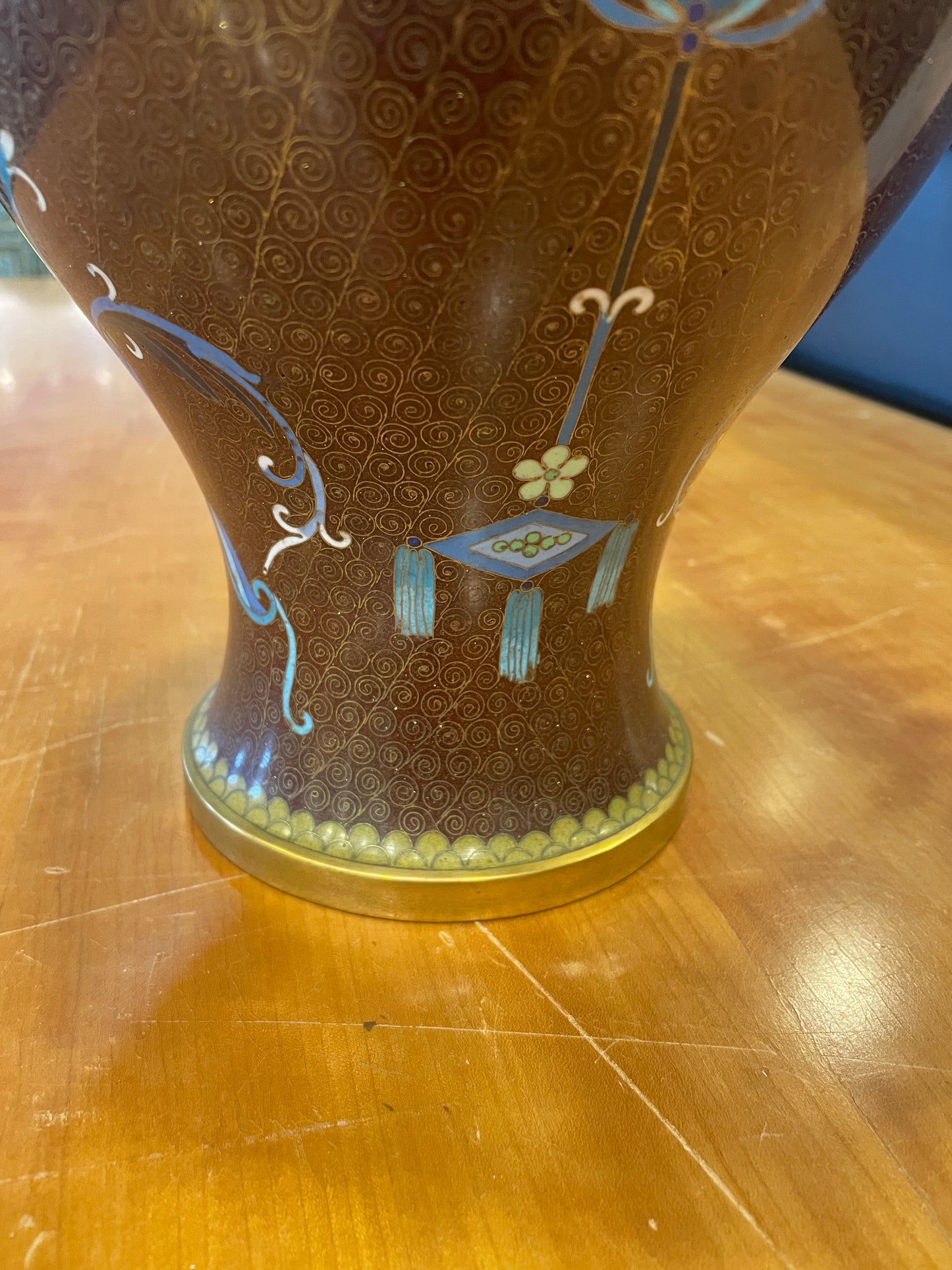 Mid Century Cloisonné Vase (0FE001)