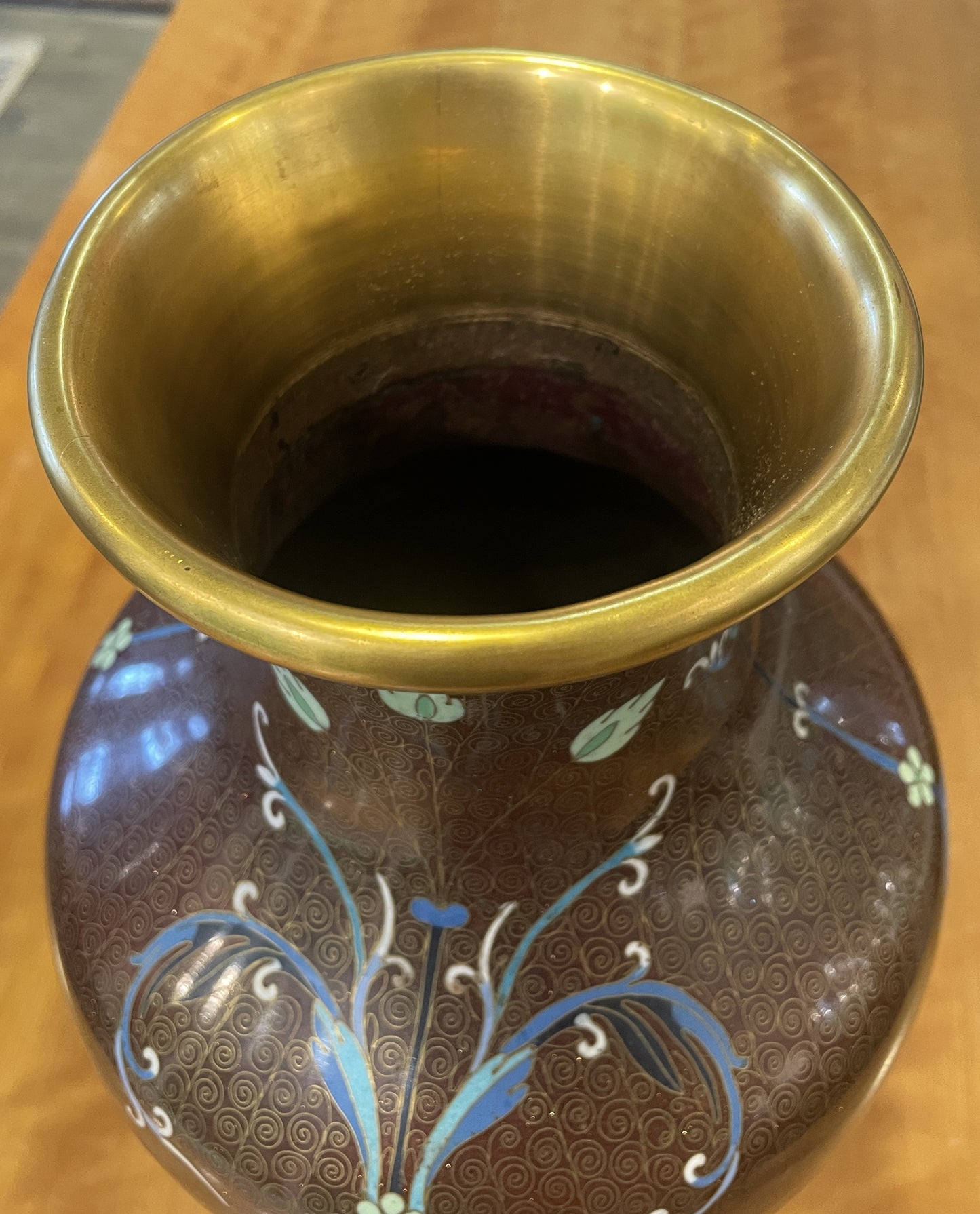 Mid Century Cloisonné Vase (0FE001)