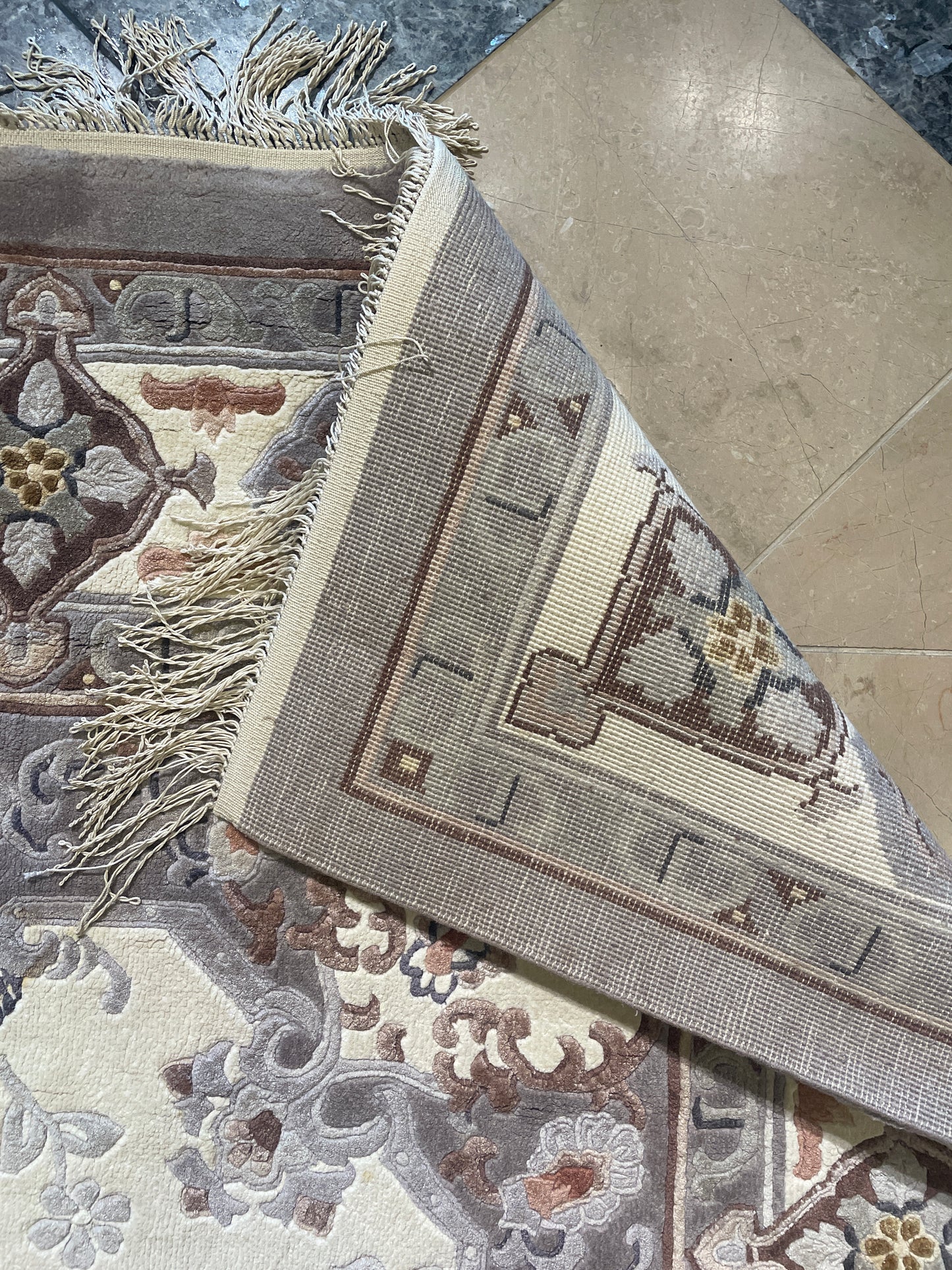 Hand Knotted Wool 4x6 Rug, Grays (0FH004)