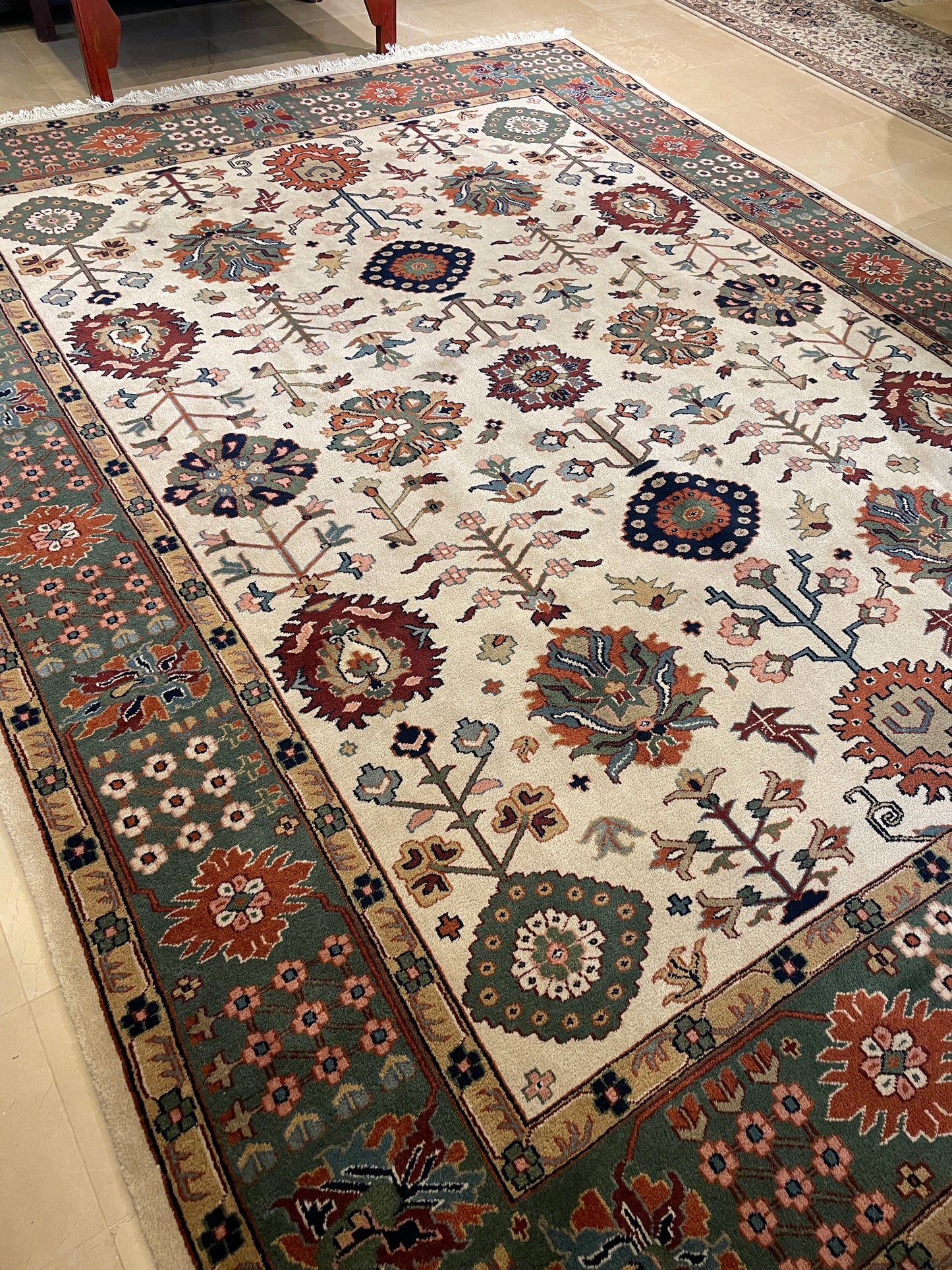 Turkish Kazak Hand Knotted Rug (8.9x11.5) (0BZ01K)