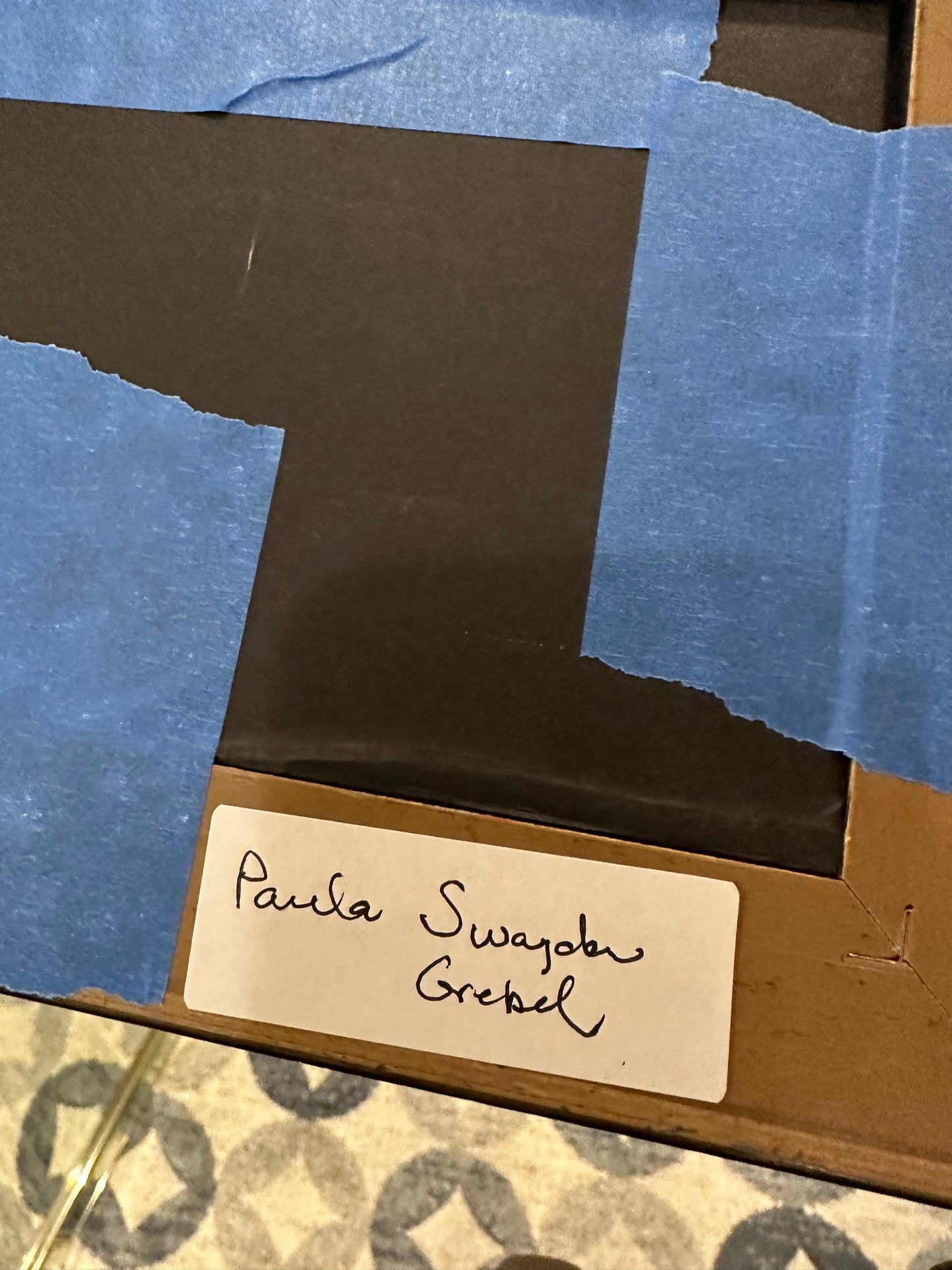 Paula Grebel Abstract Small Framed Painting (20938)