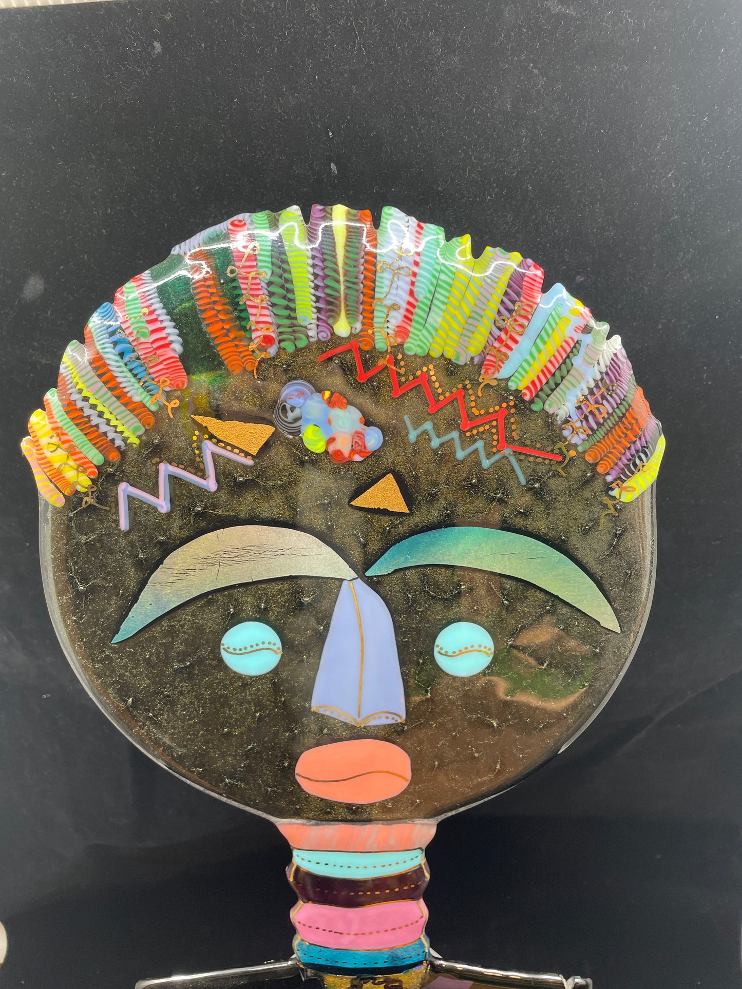 Shawn Althari Glass Aku' Ba Doll, Signed