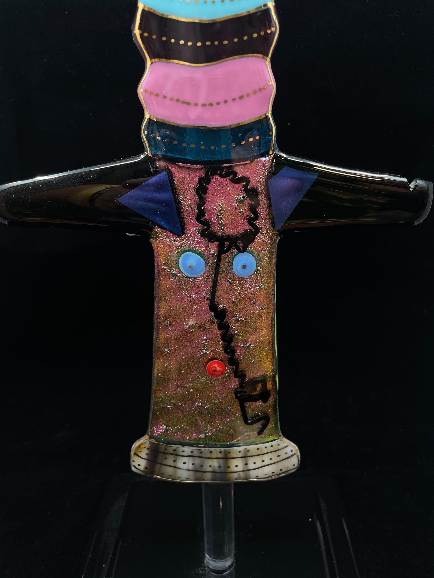 Shawn Althari Glass Aku' Ba Doll, Signed