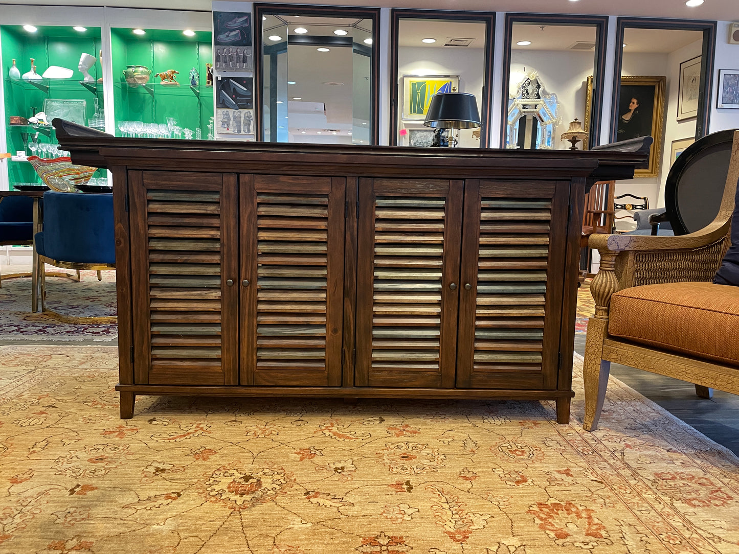 Louvered Media Cabinet