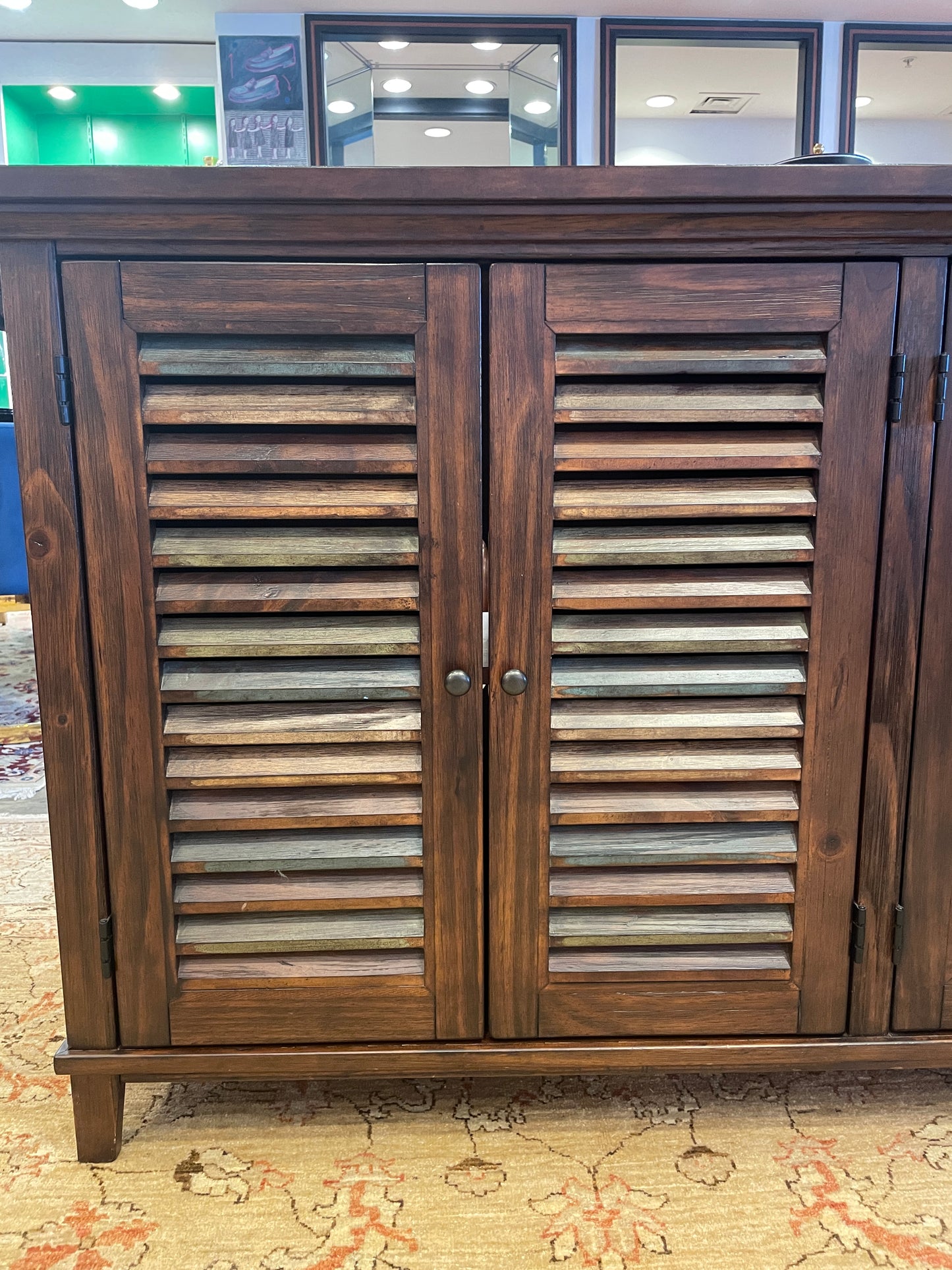 Louvered Media Cabinet
