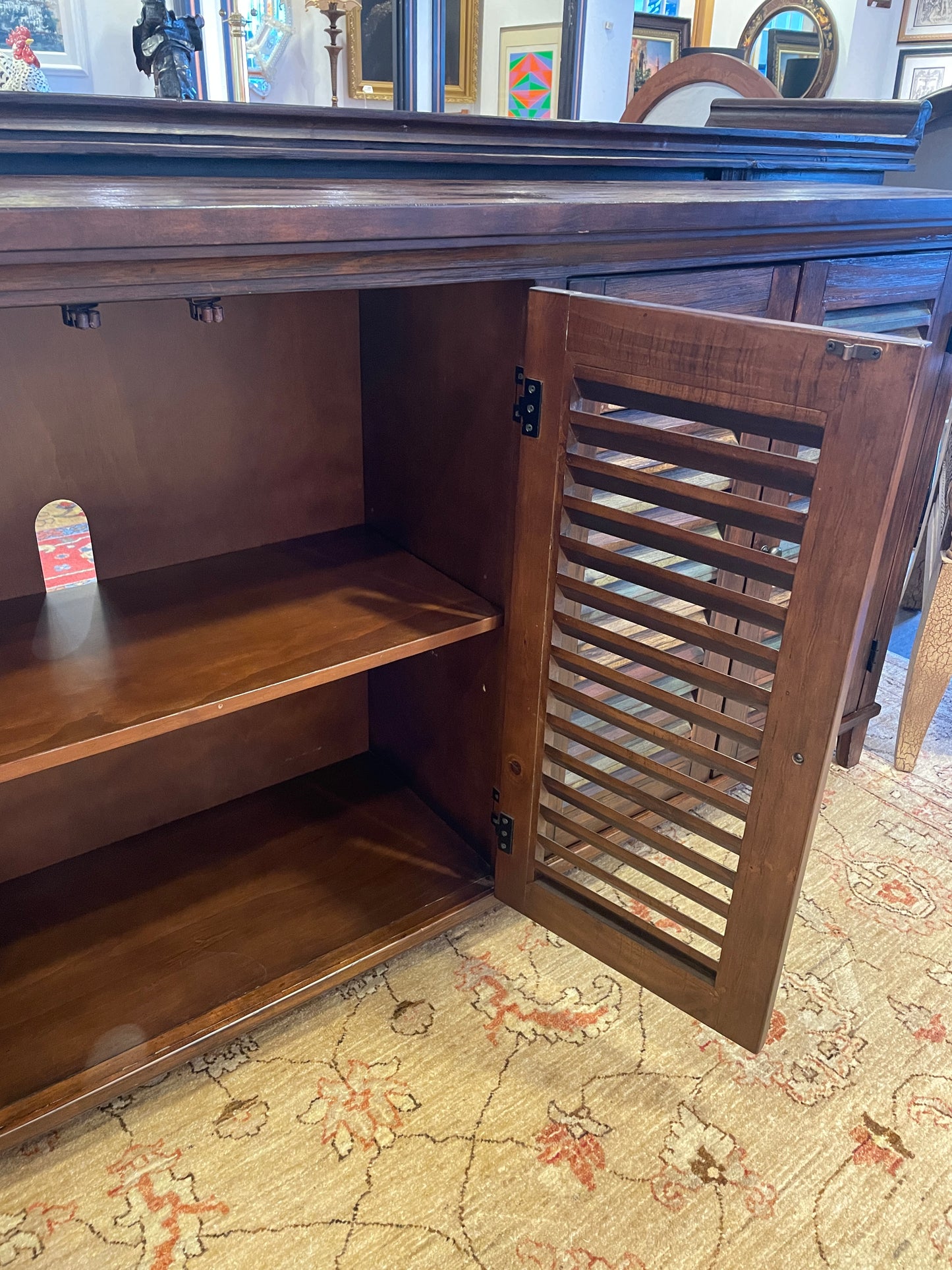 Louvered Media Cabinet