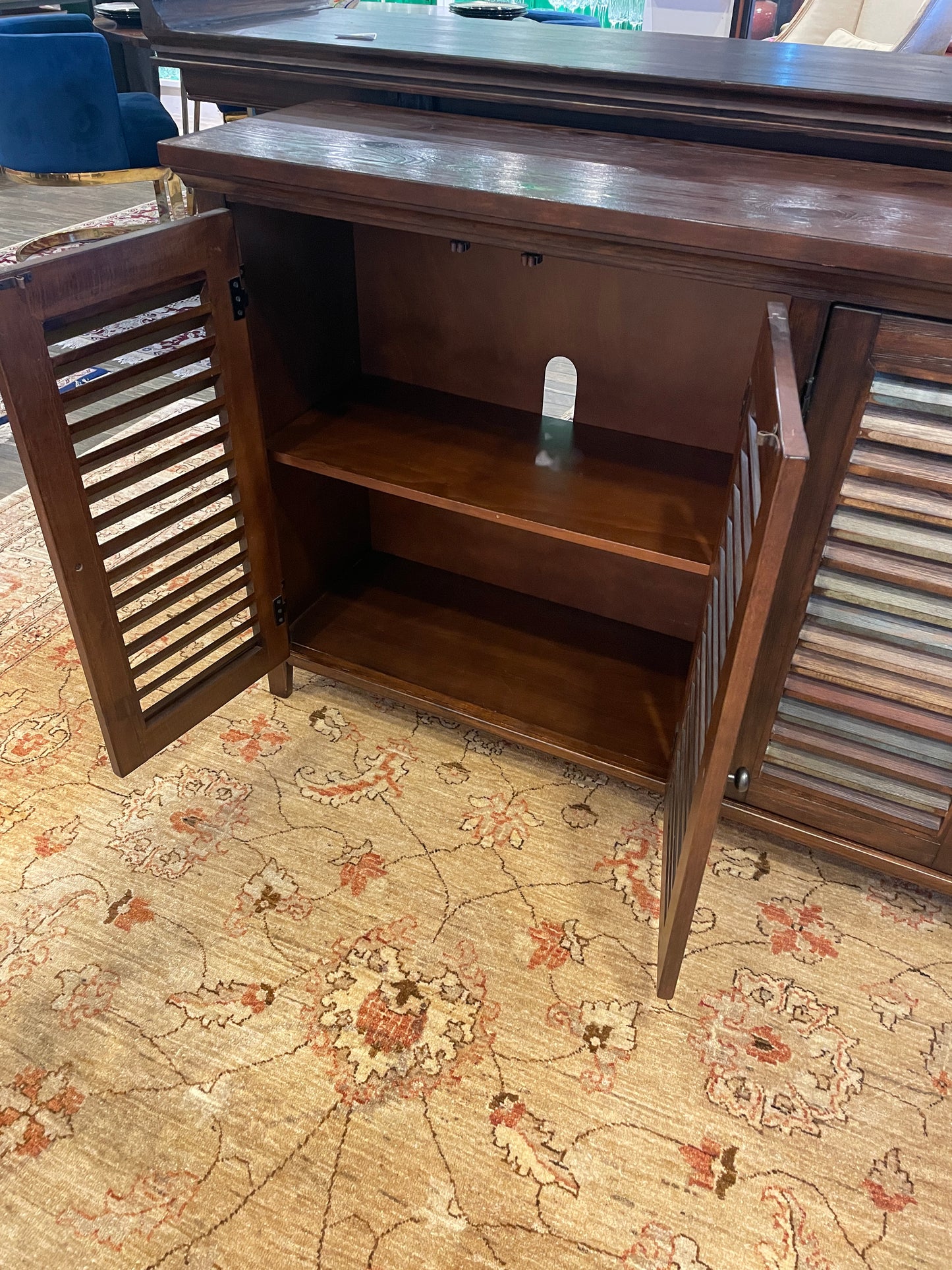 Louvered Media Cabinet