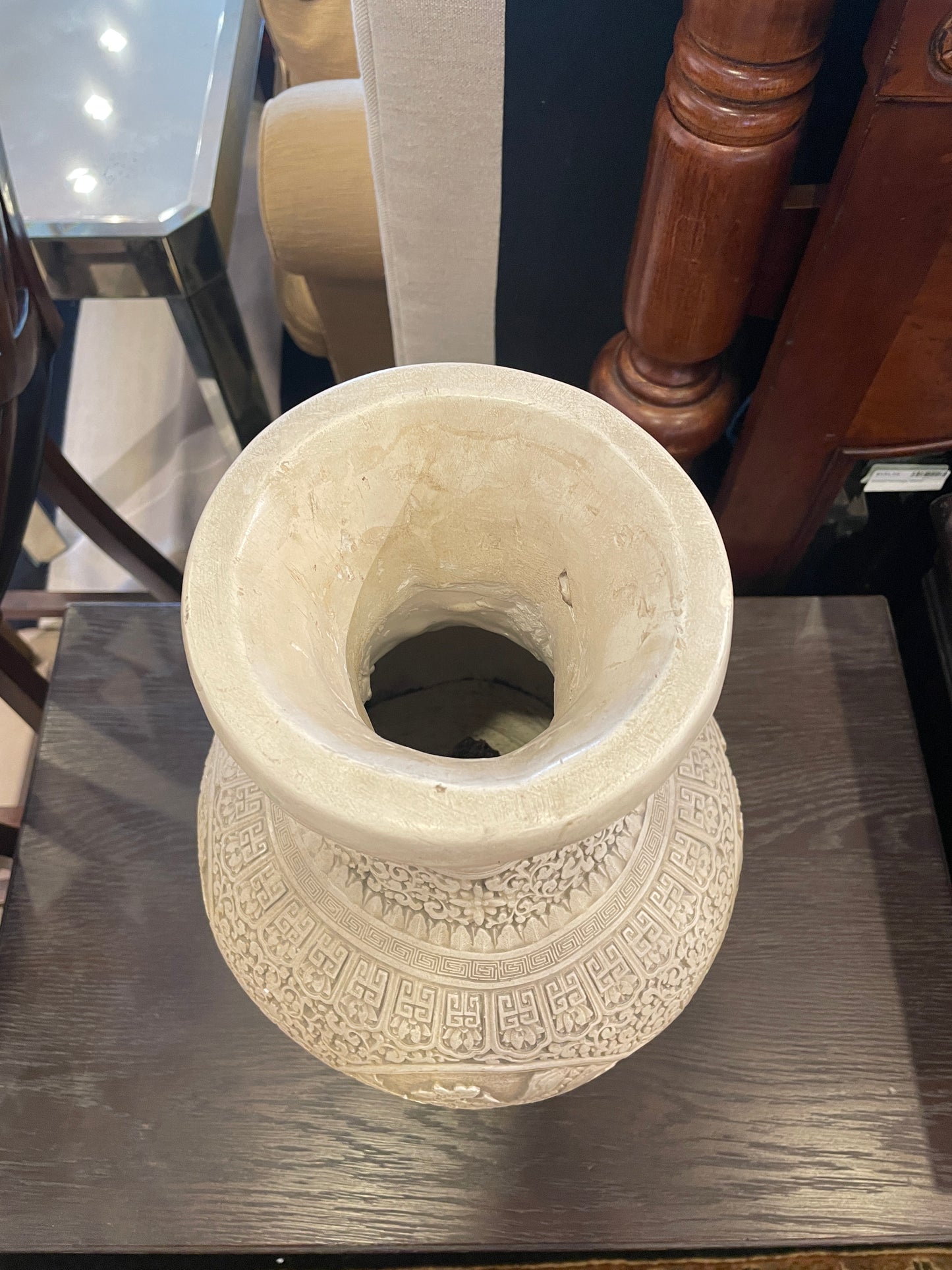 Asian Carved Soapstone Vase (00S008)
