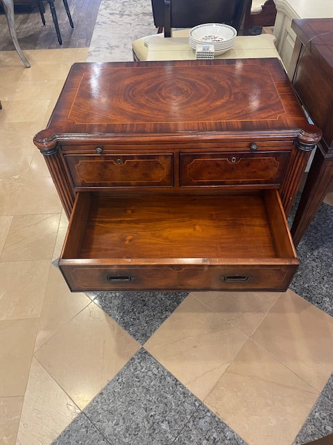 Hickory White Campaign style Nightstand/Bachelor's Chest (0FY002)