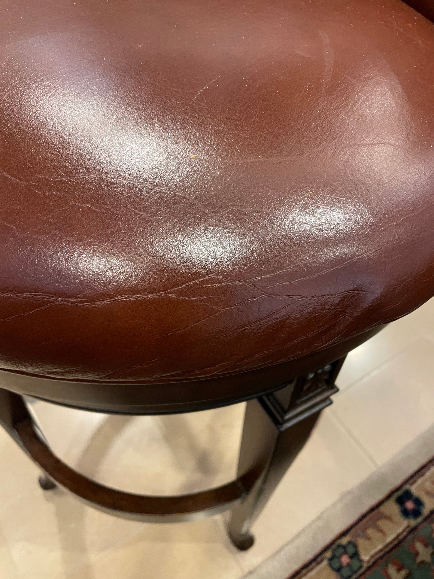 Hillsdale Barstool in Leather (Two available 0NT002 and 0NT003)