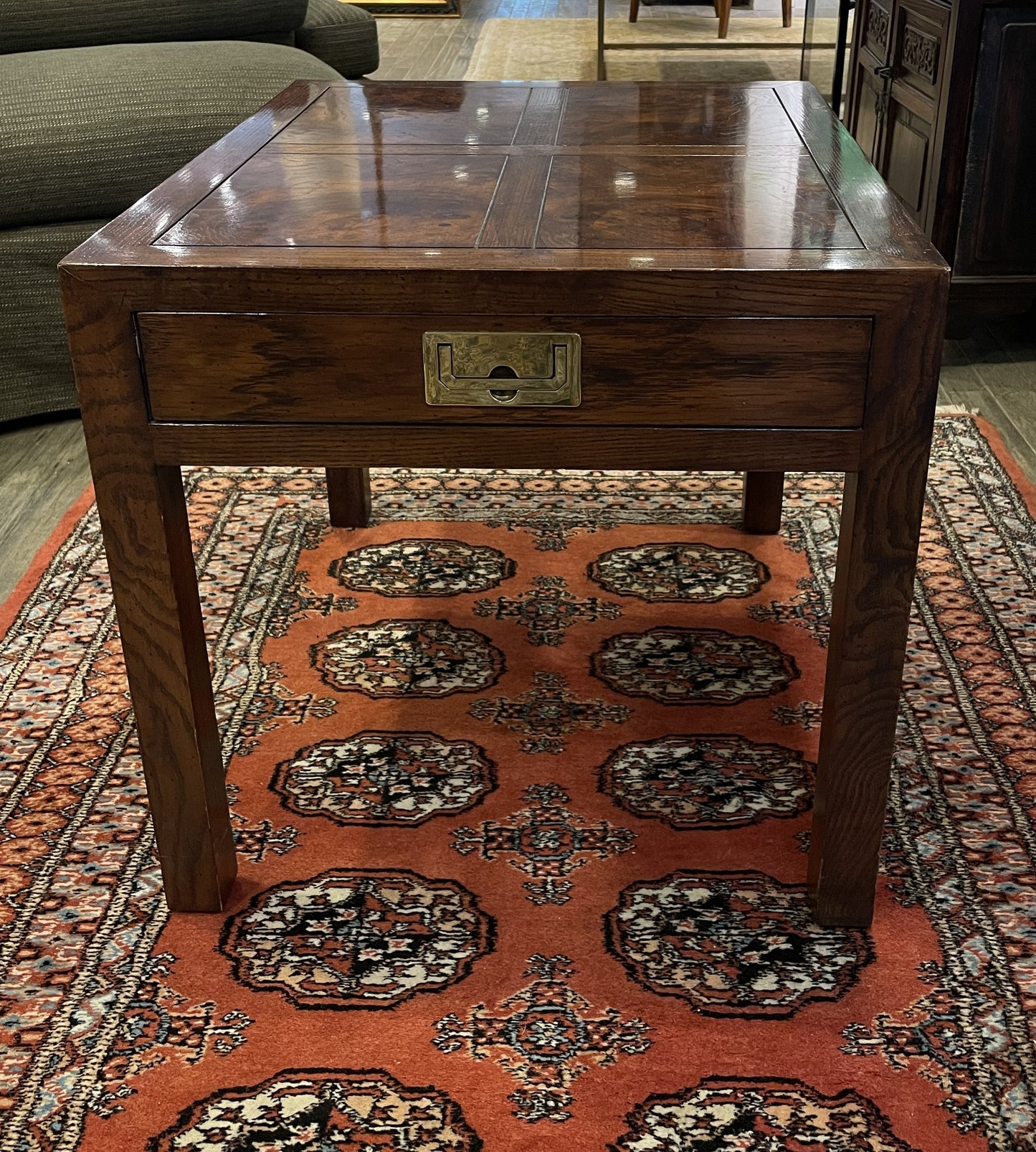 Henredon Burled Campaign End Table (0G100C)
