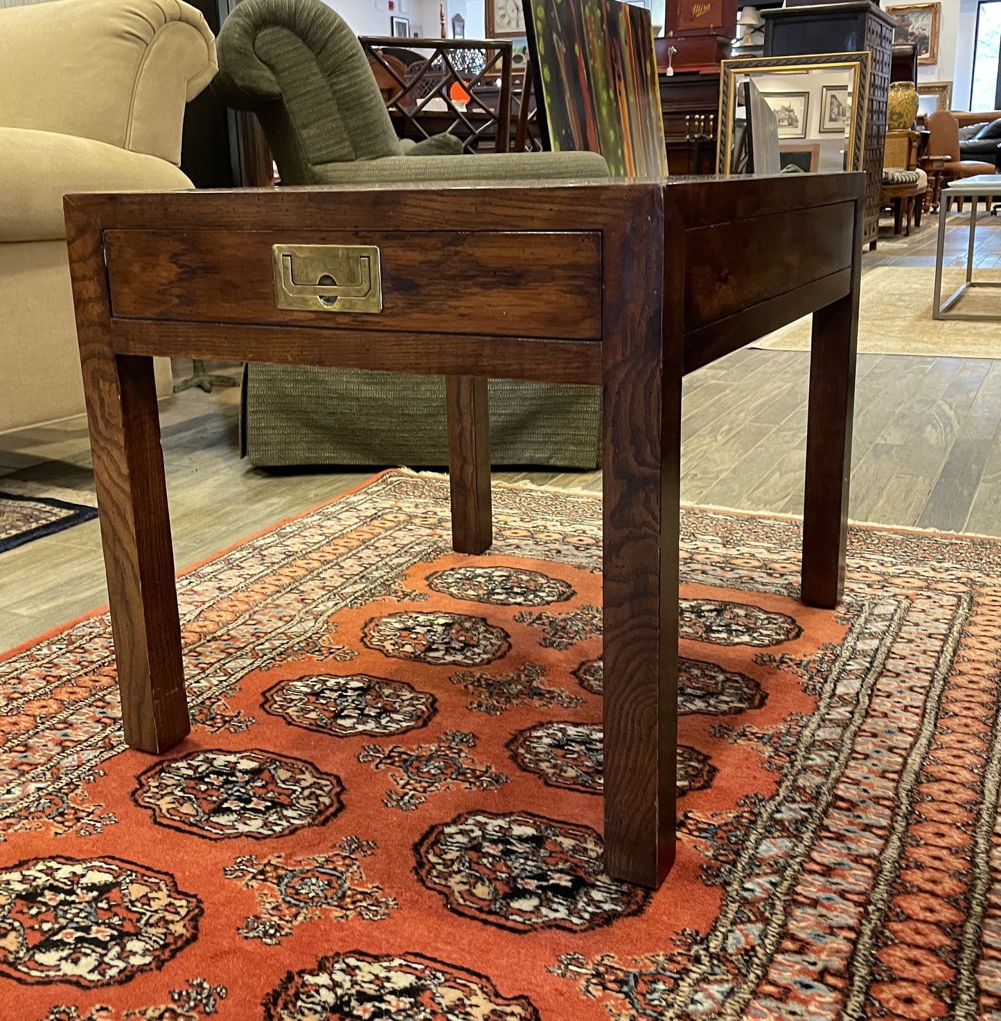 Henredon Burled Campaign End Table (0G100C)