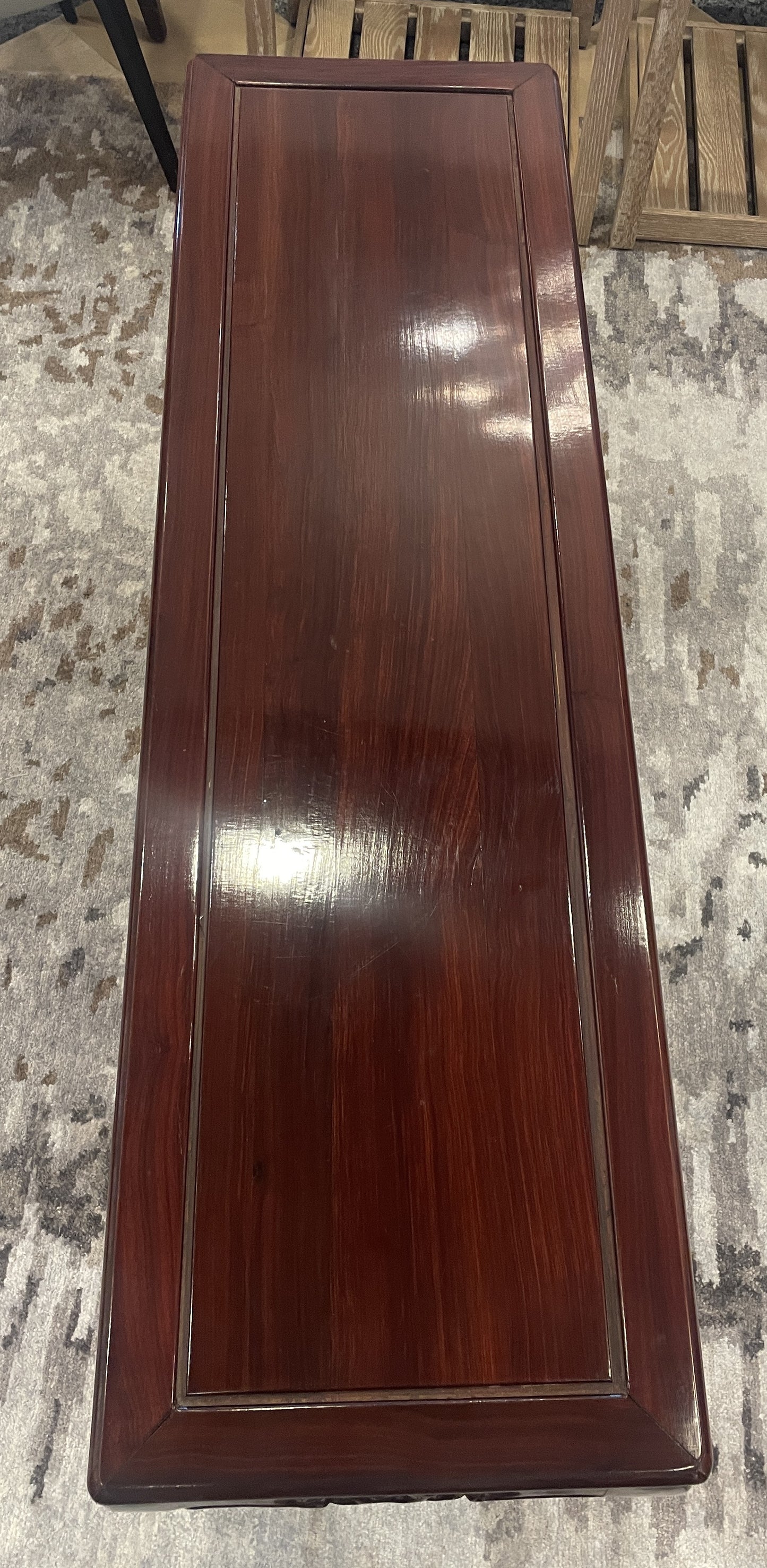 Rosewood Console Table with Carved Front (0G1005)