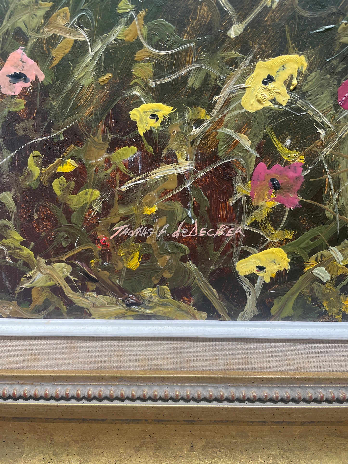 Thomas deDecker Floral Oil on Canvas (01D01B)