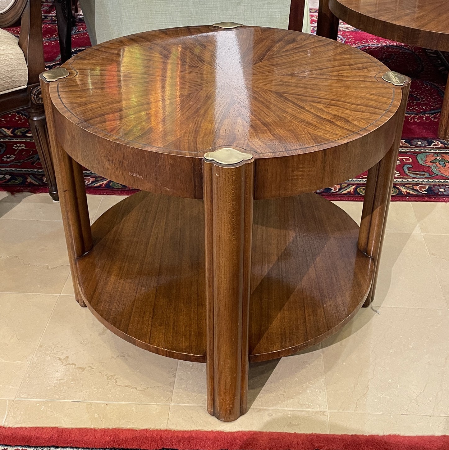Baker Brass Clover Two Tier End Table (0G1002)
