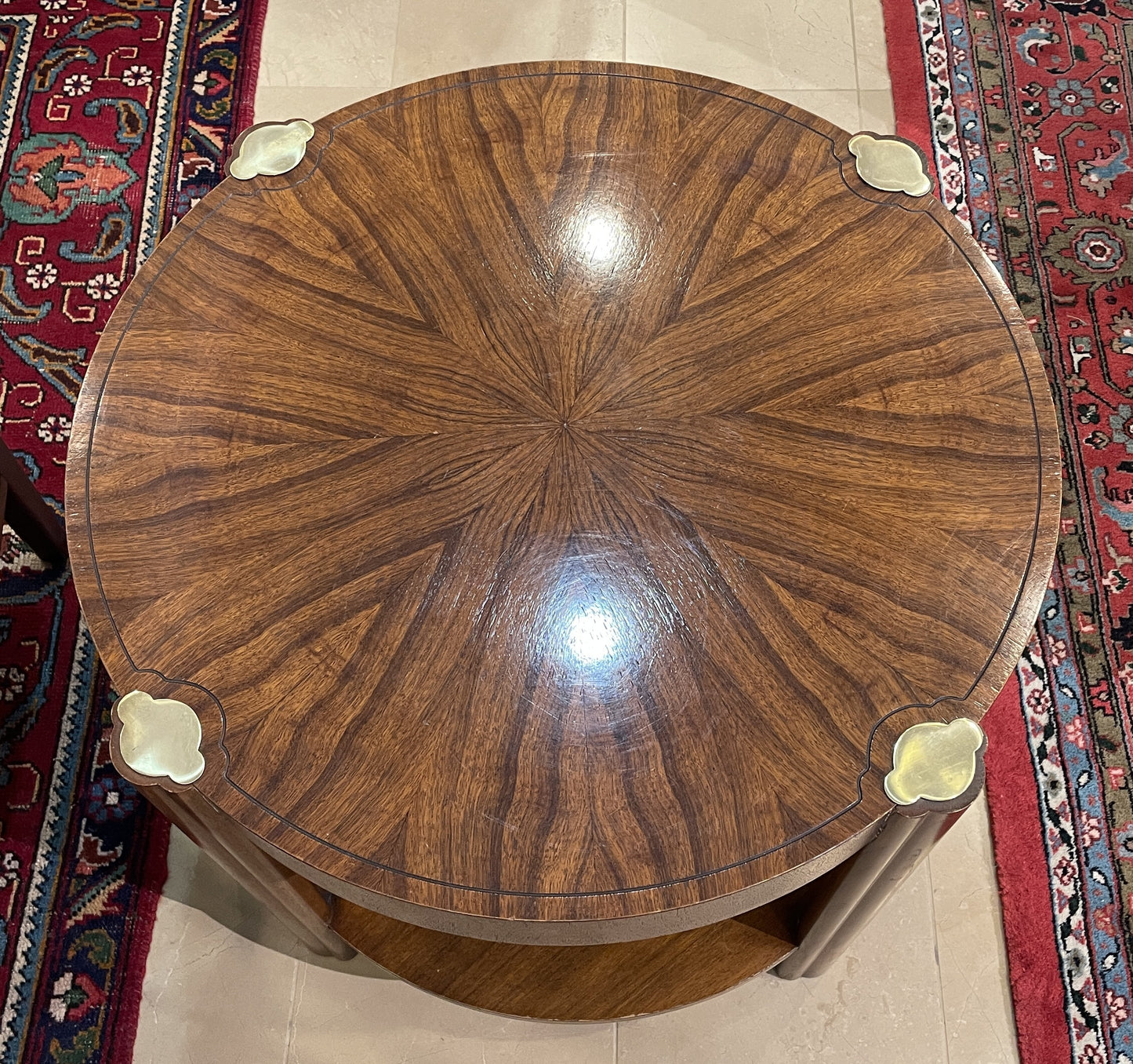 Baker Brass Clover Two Tier End Table (0G1002)