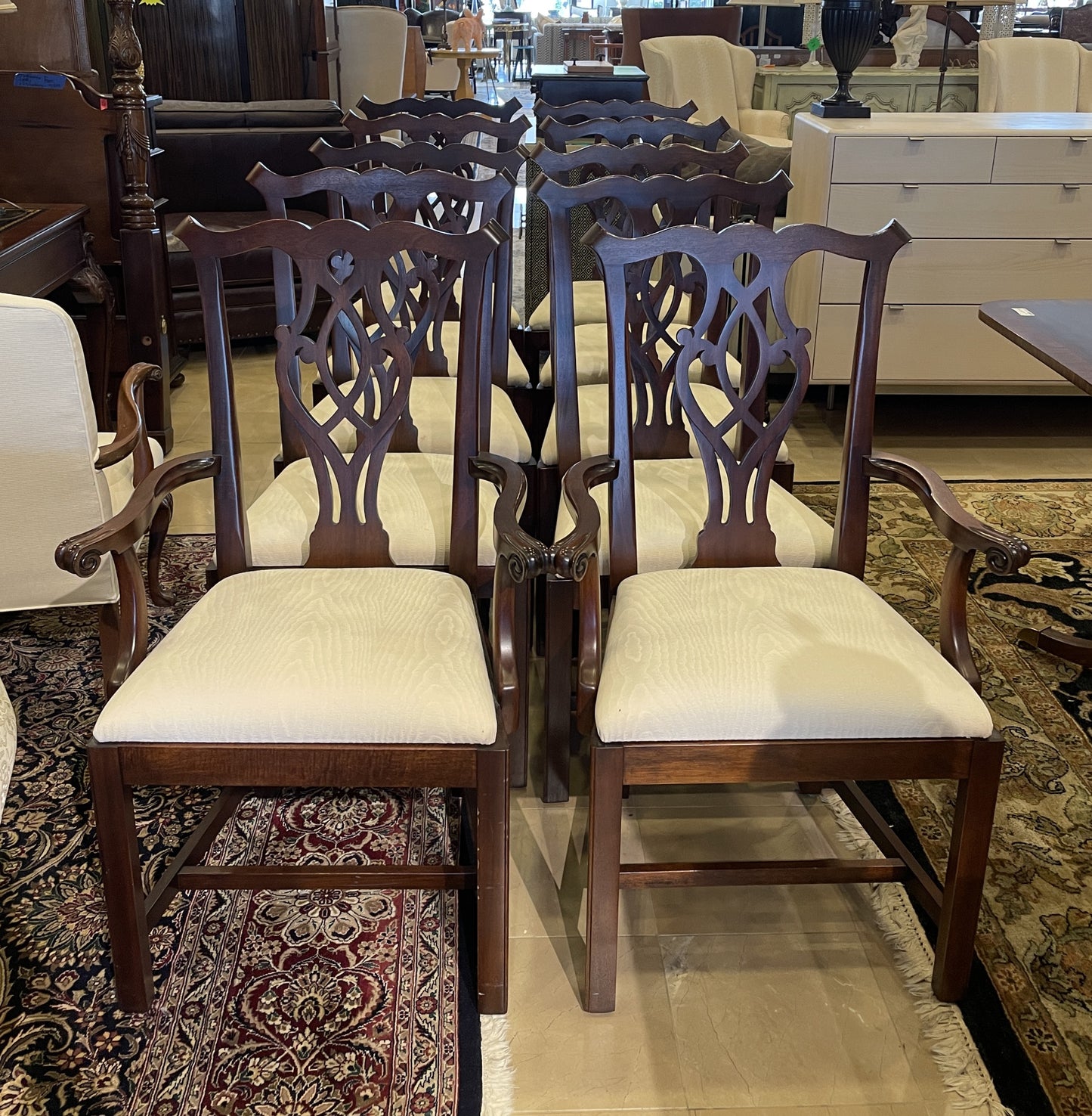 Set of 10 Knob Creek Chippendale Chairs (0C7003)