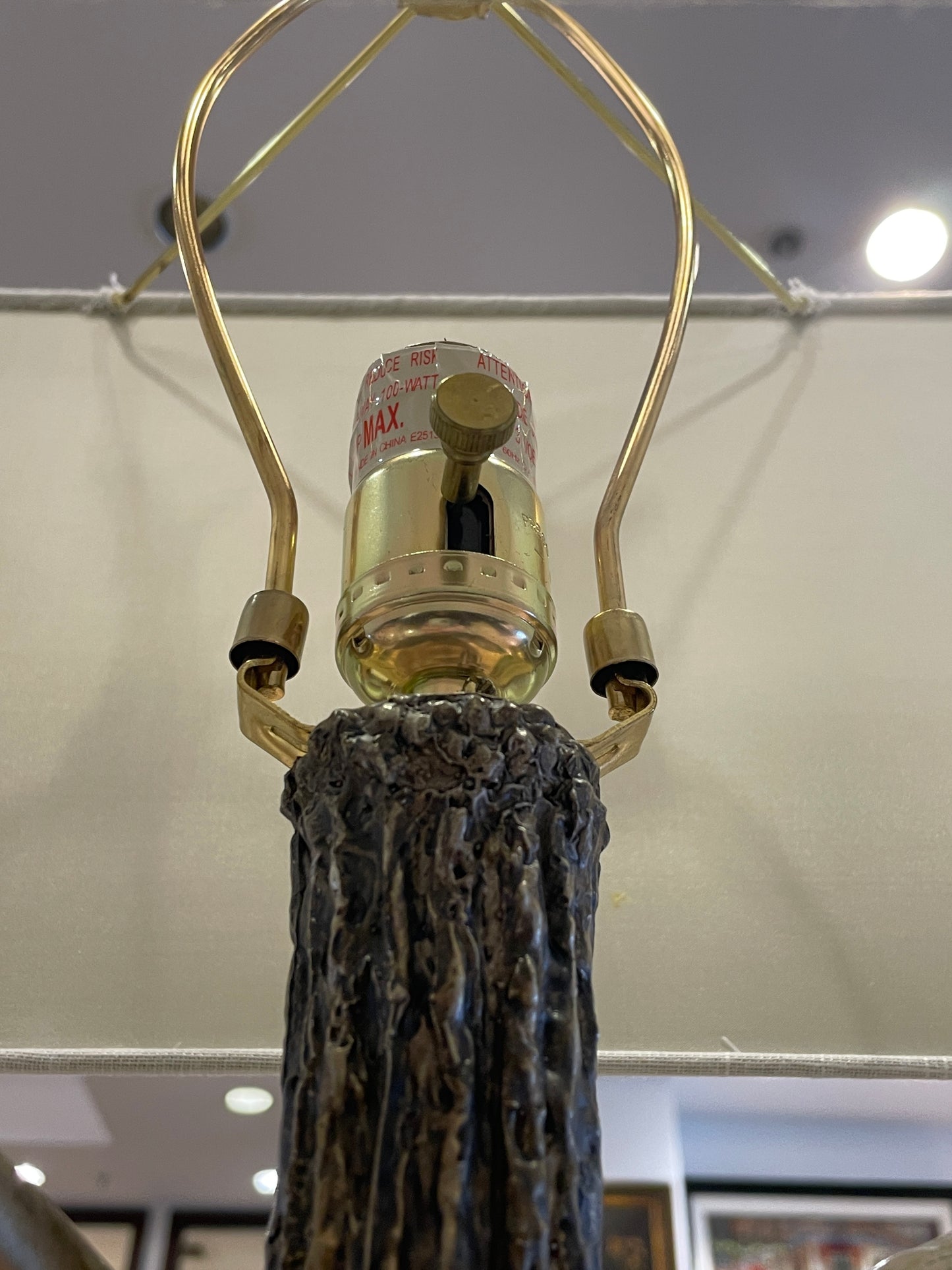 Pair of Silvered Antler Lamps (01B011)